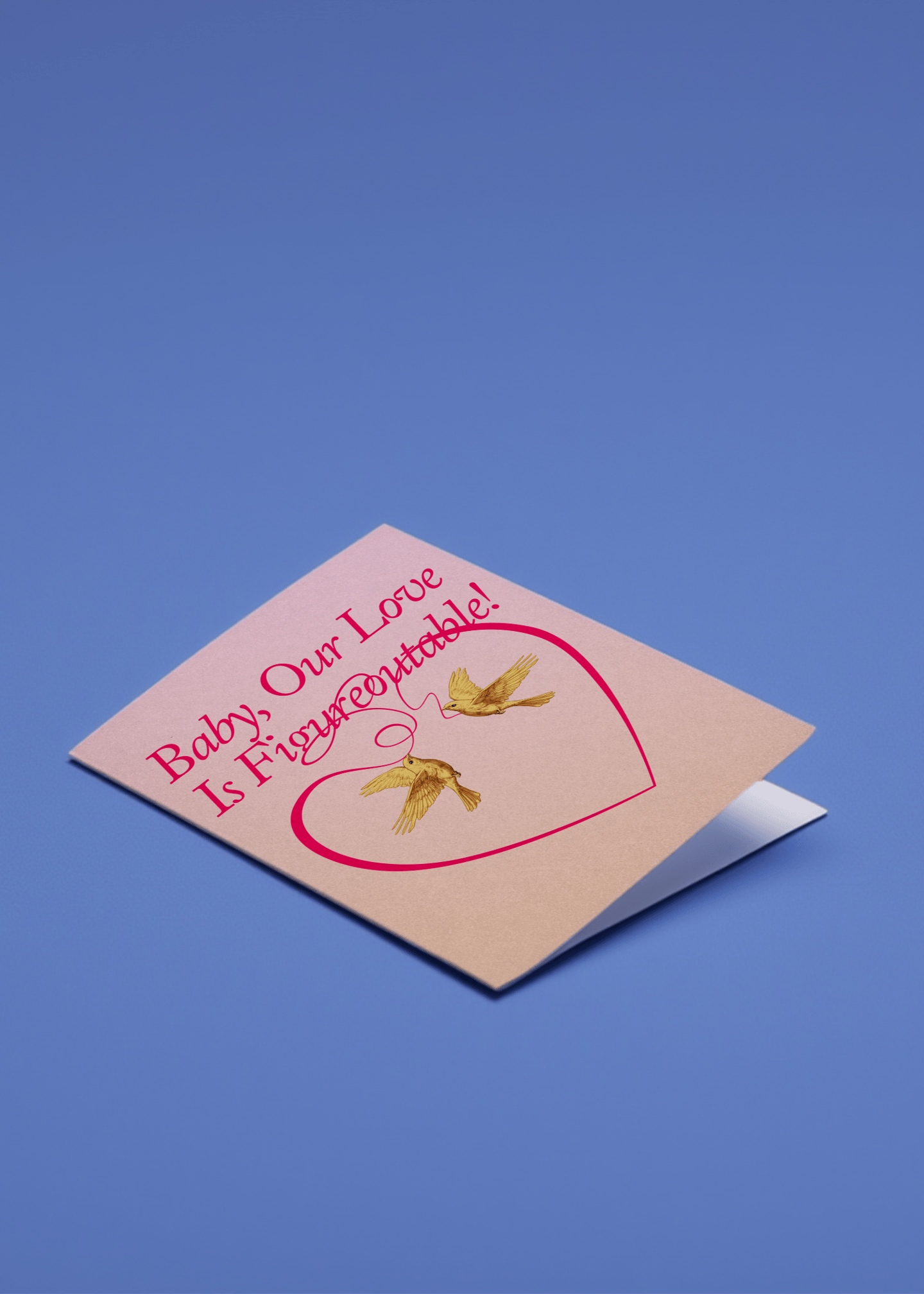 Our Love Is Figureoutable Valentine Card mockup 1