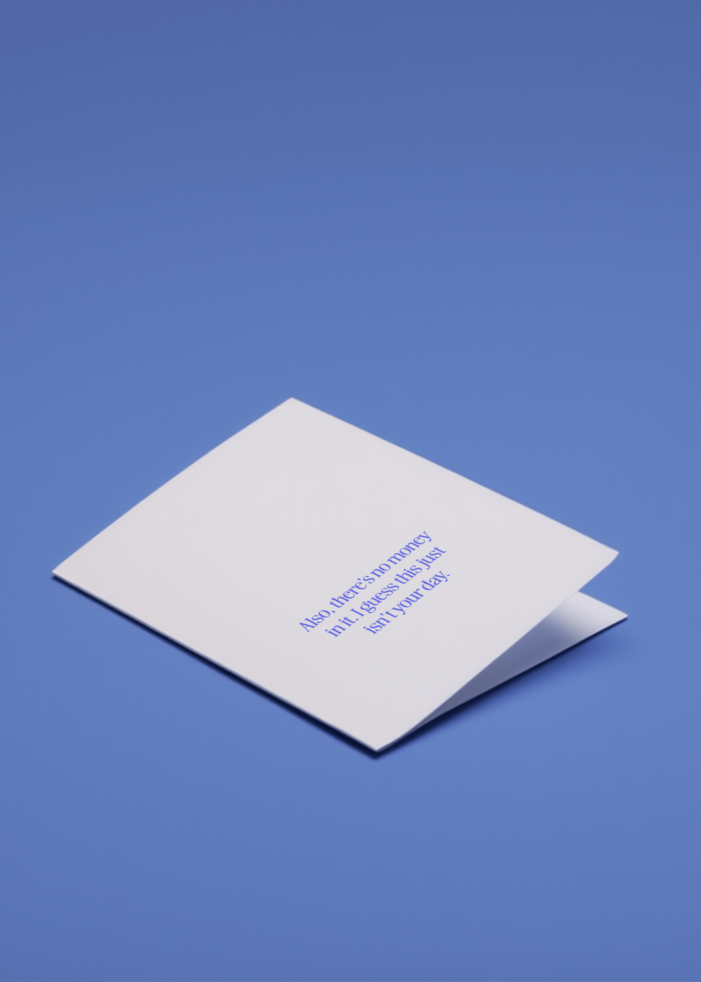 No Money, No Luck Birthday Card mockup 1