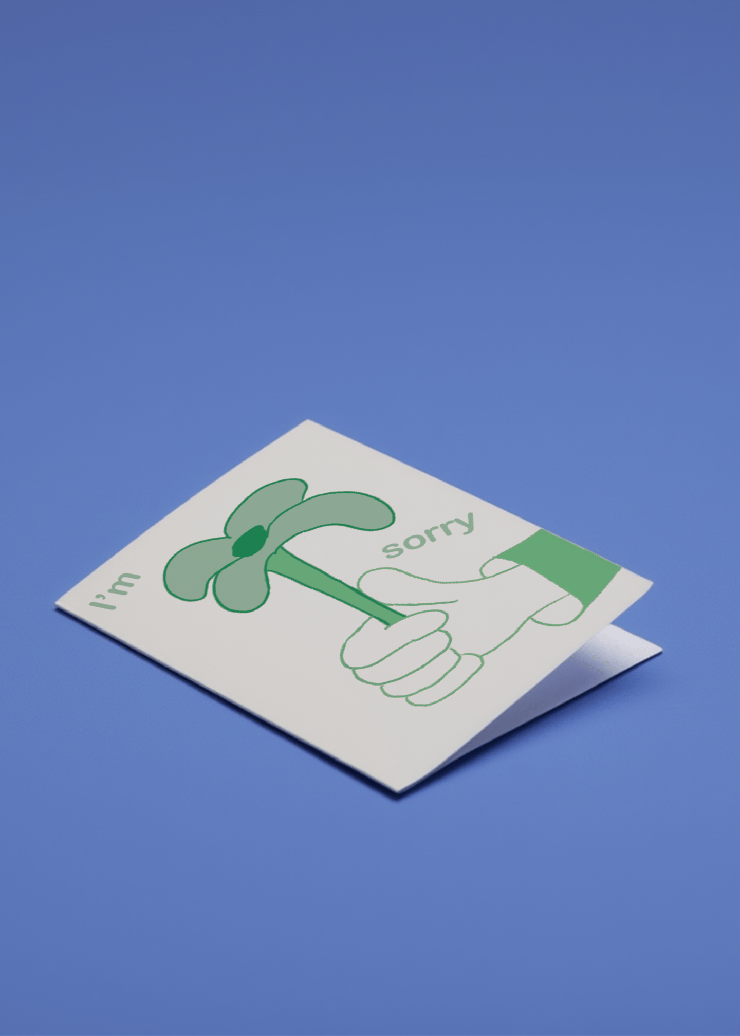 I'm Sorry Flower Card mockup 1