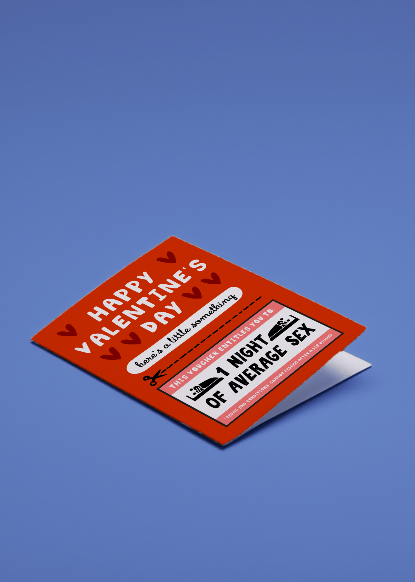 Average Sex Voucher Valentine's Day Card mockup 1