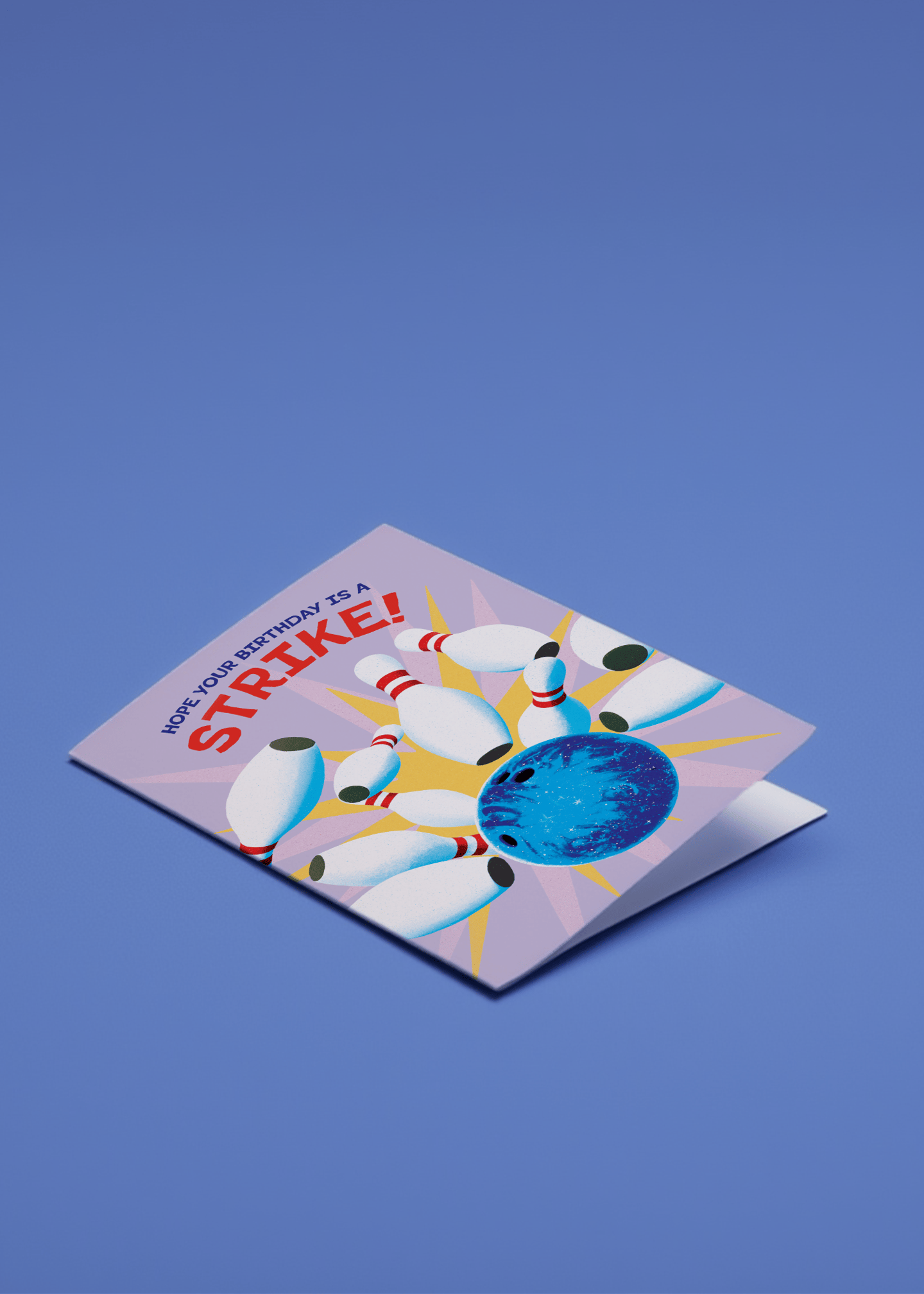 Birthday Strike Bowling Card mockup 1