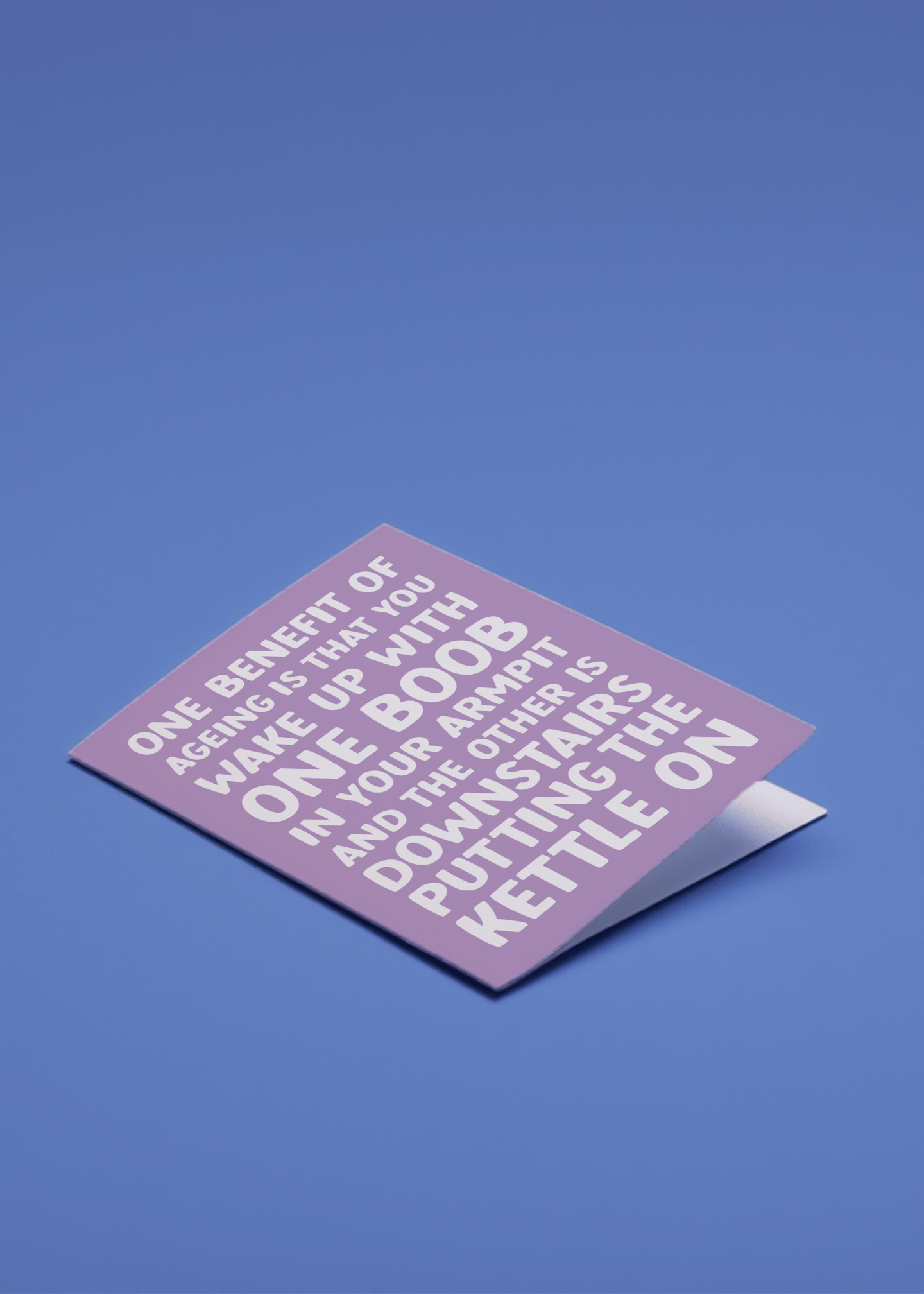 Ageing Boob Humour Card mockup 1