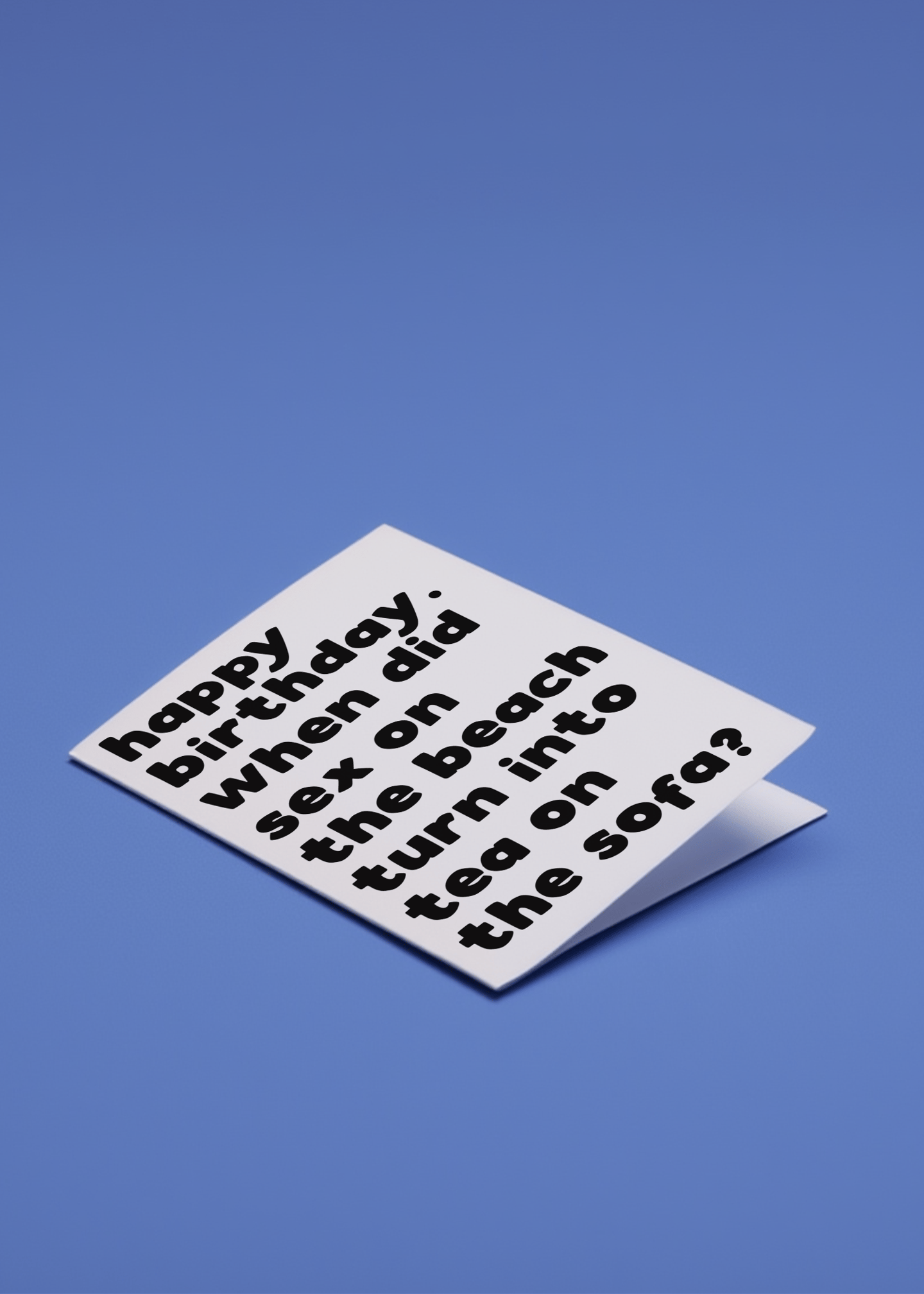 Tea on the Sofa Birthday Card mockup 1