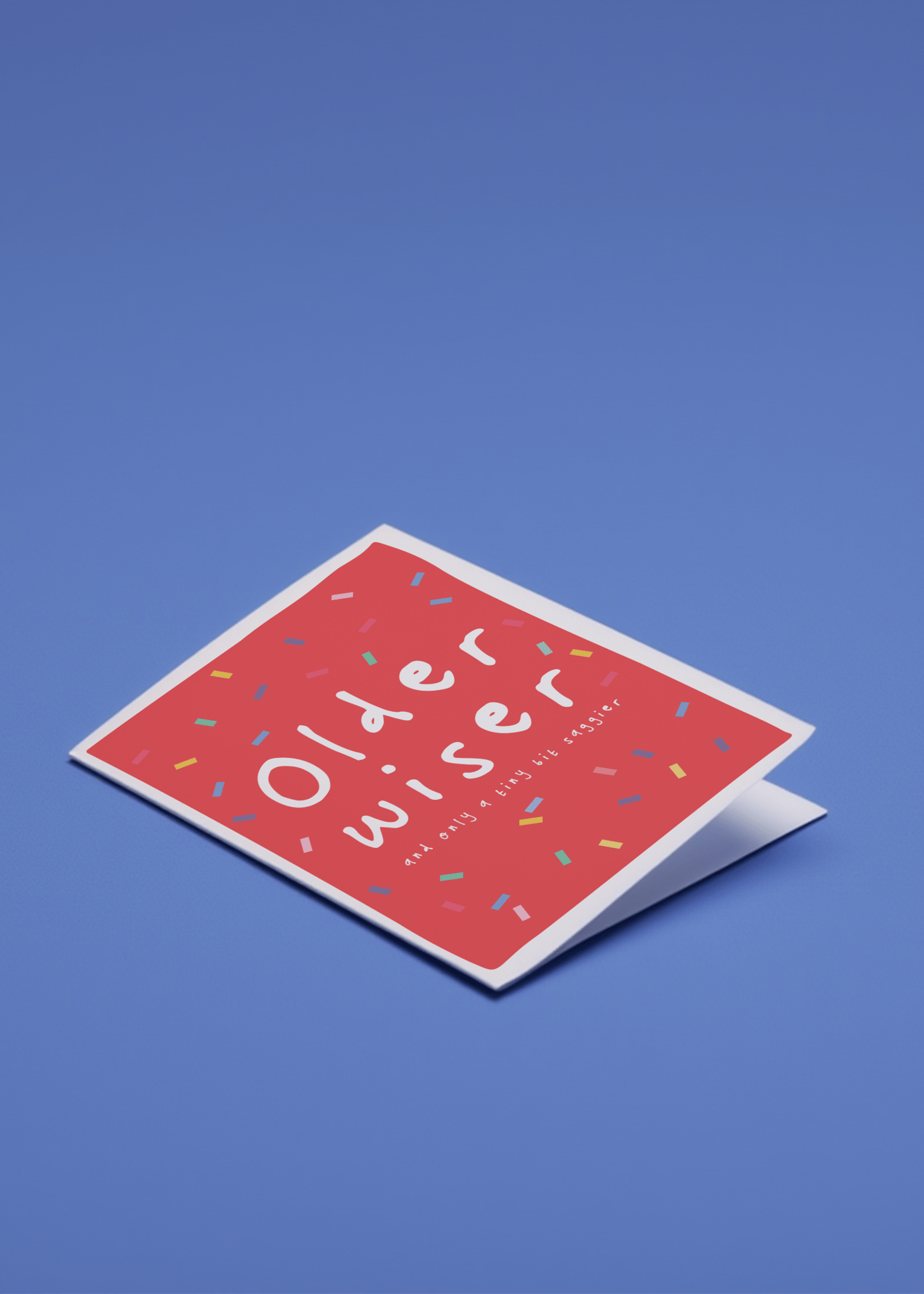 Older Wiser Birthday Card mockup 1