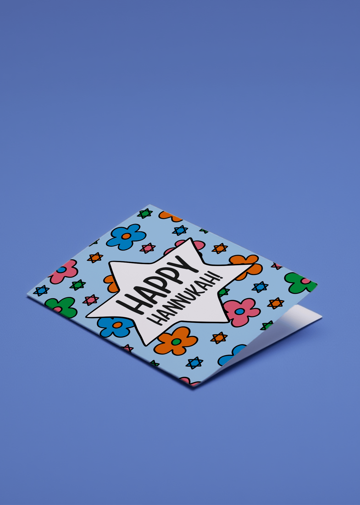 Happy Hanukkah Floral Star mockup 1