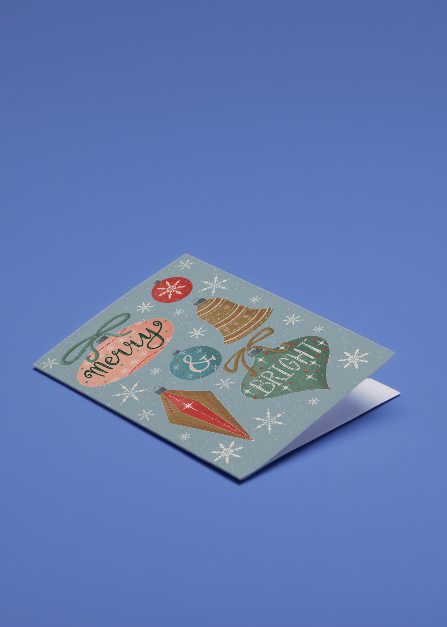 Merry & Bright Christmas Ornaments mockup 1