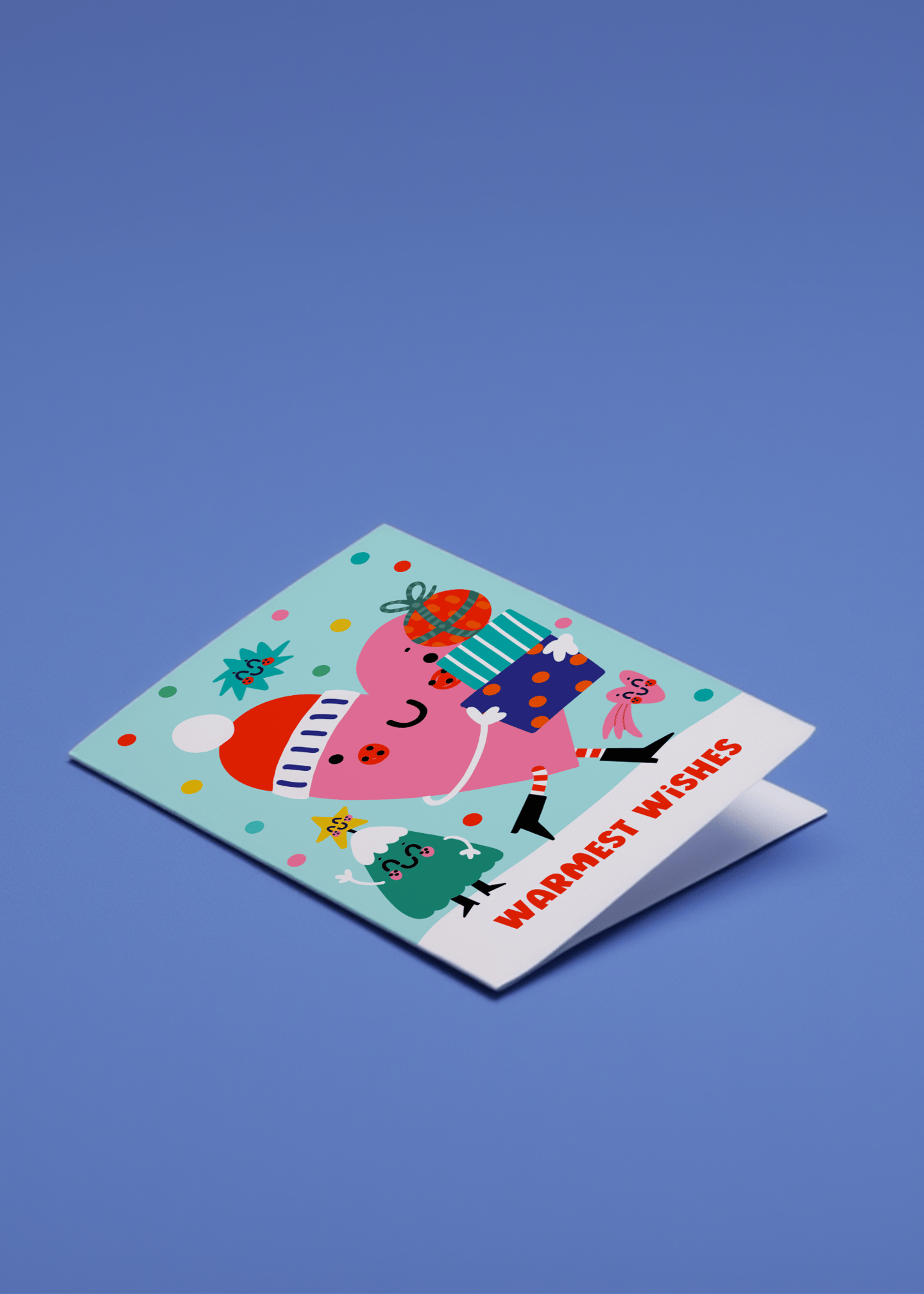 Warmest Wishes Heart and Gift Illustration mockup 1