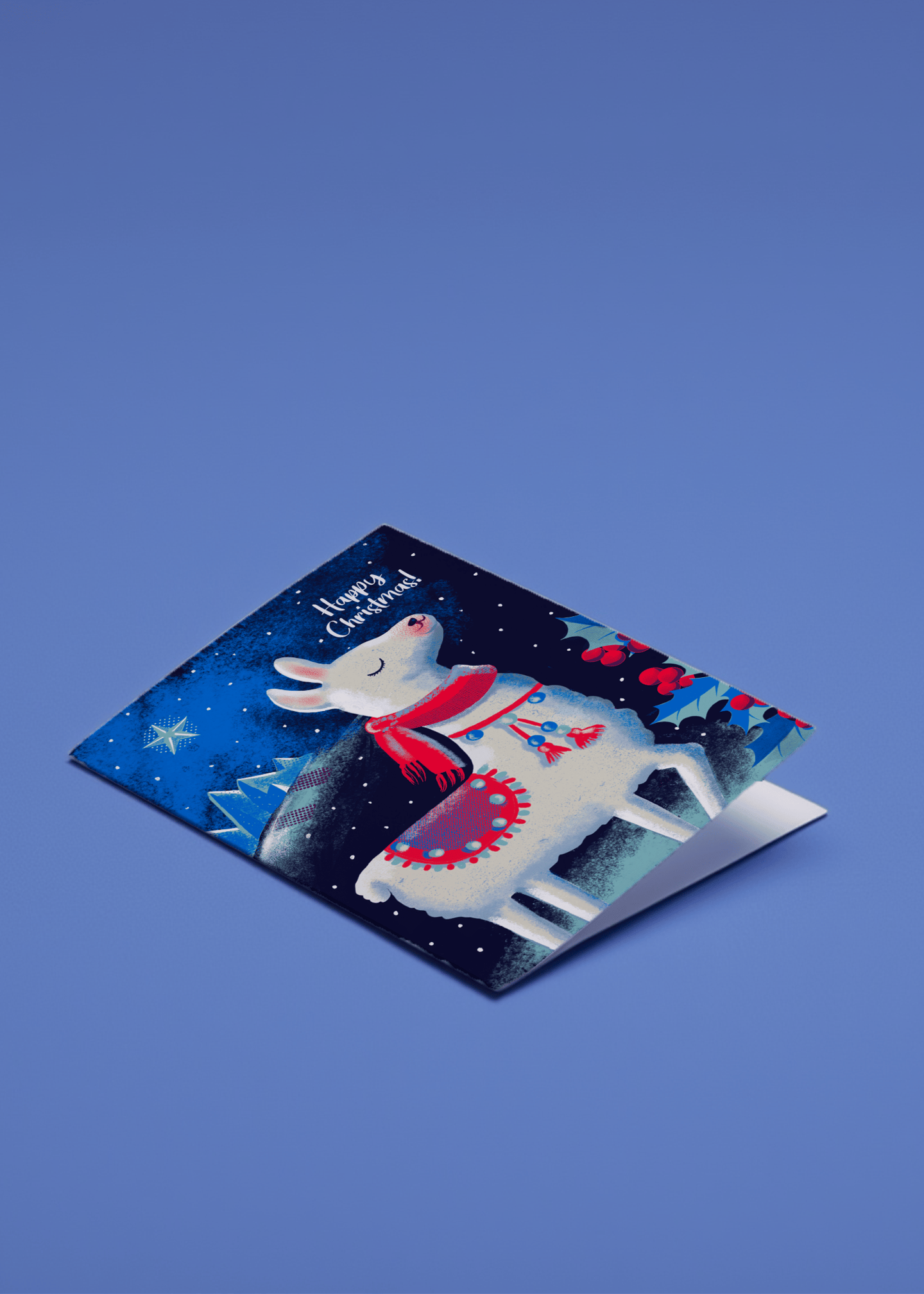 Reindeer in Winter Scene mockup 1