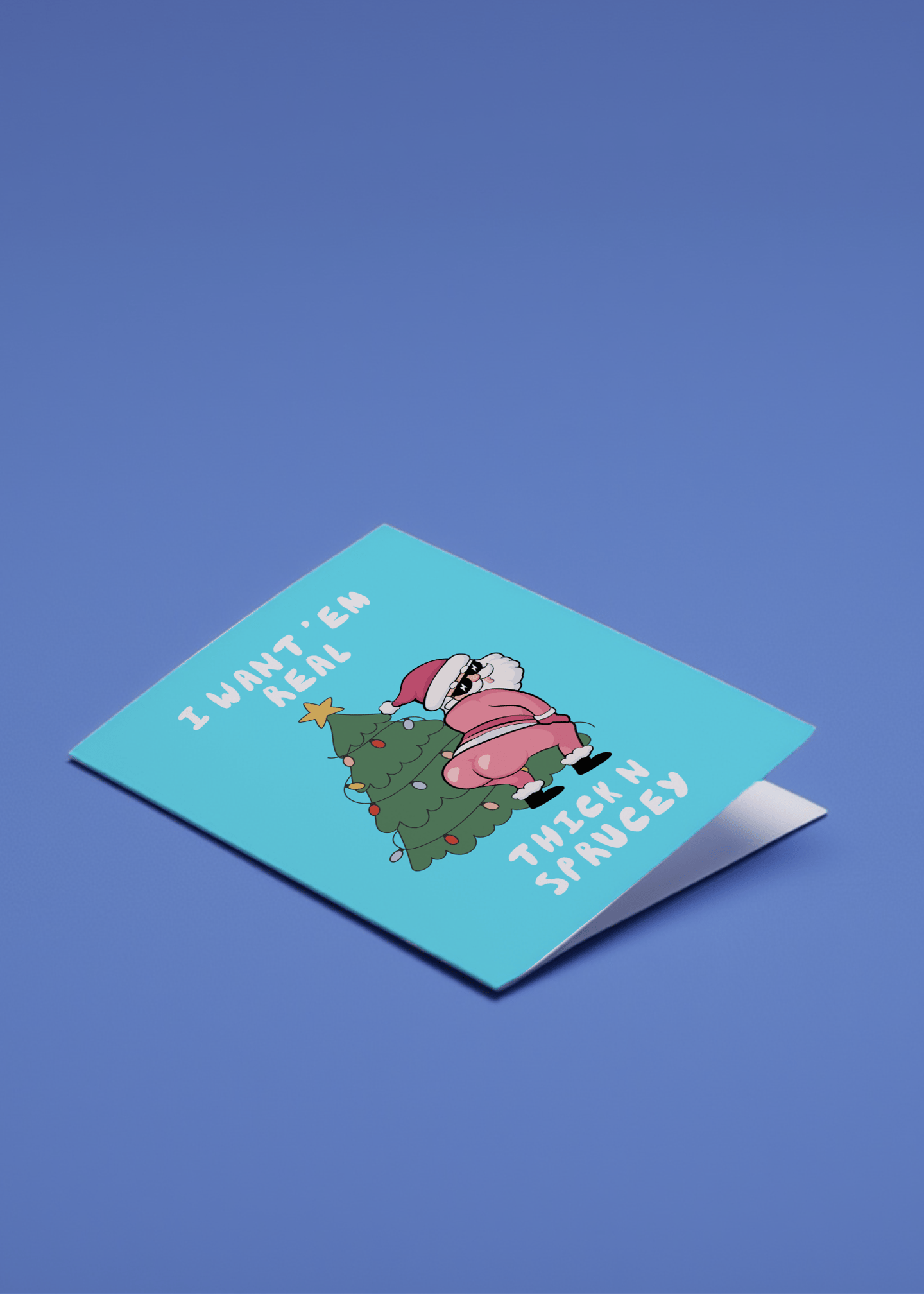 Thick n Sprucey Santa Card mockup 1