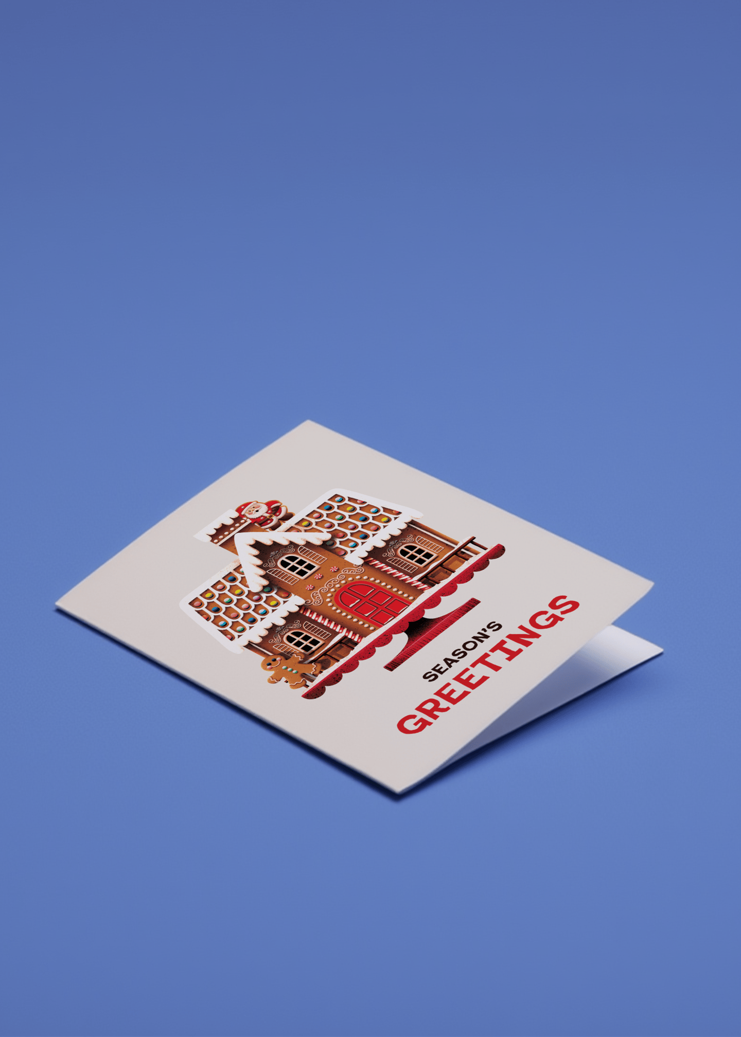 Season's Greetings Gingerbread House mockup 1