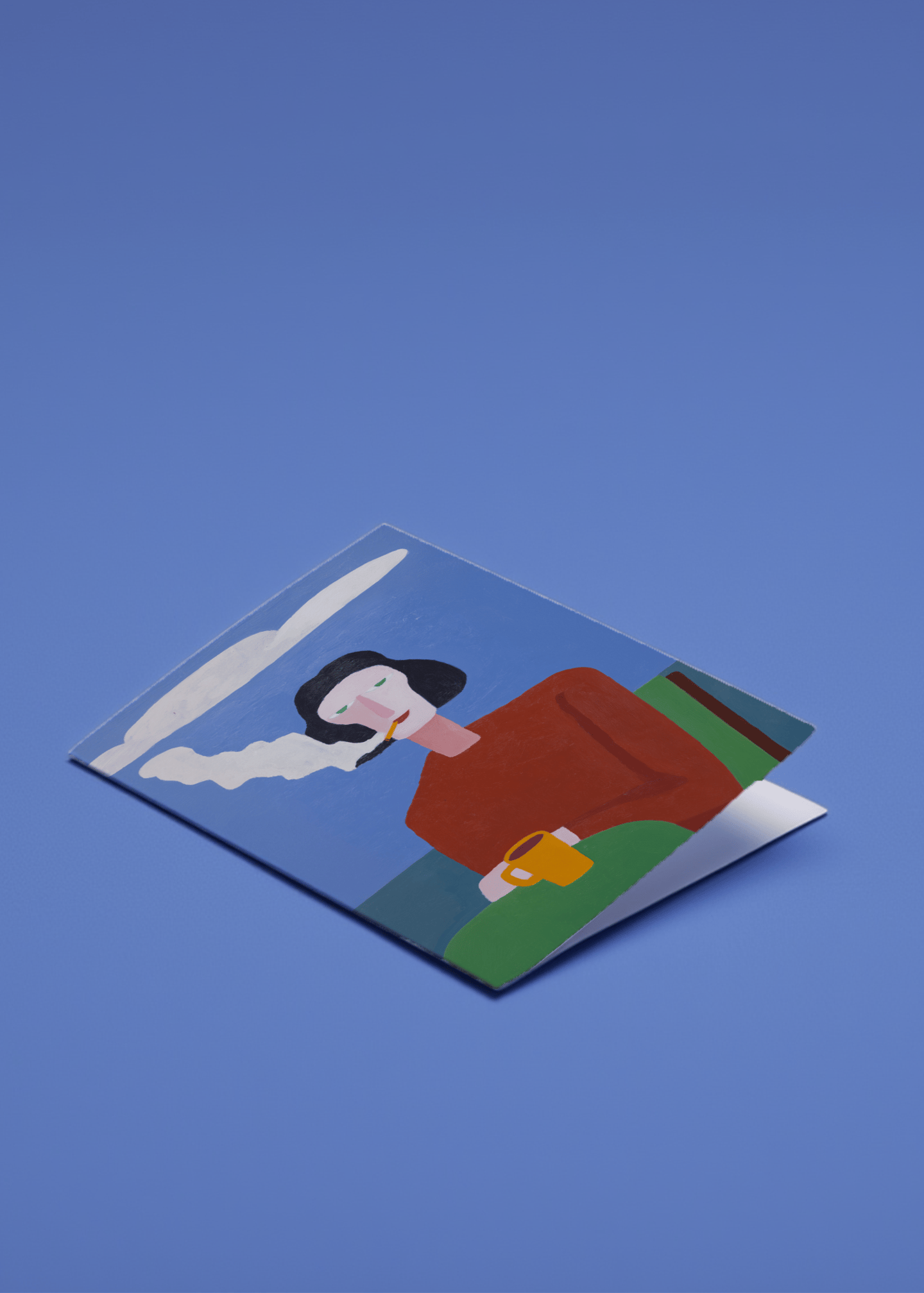 woman smoking a cigarette mockup 1