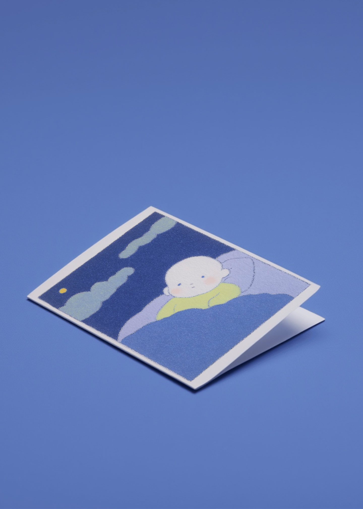 baby in bed under night sky  mockup 1