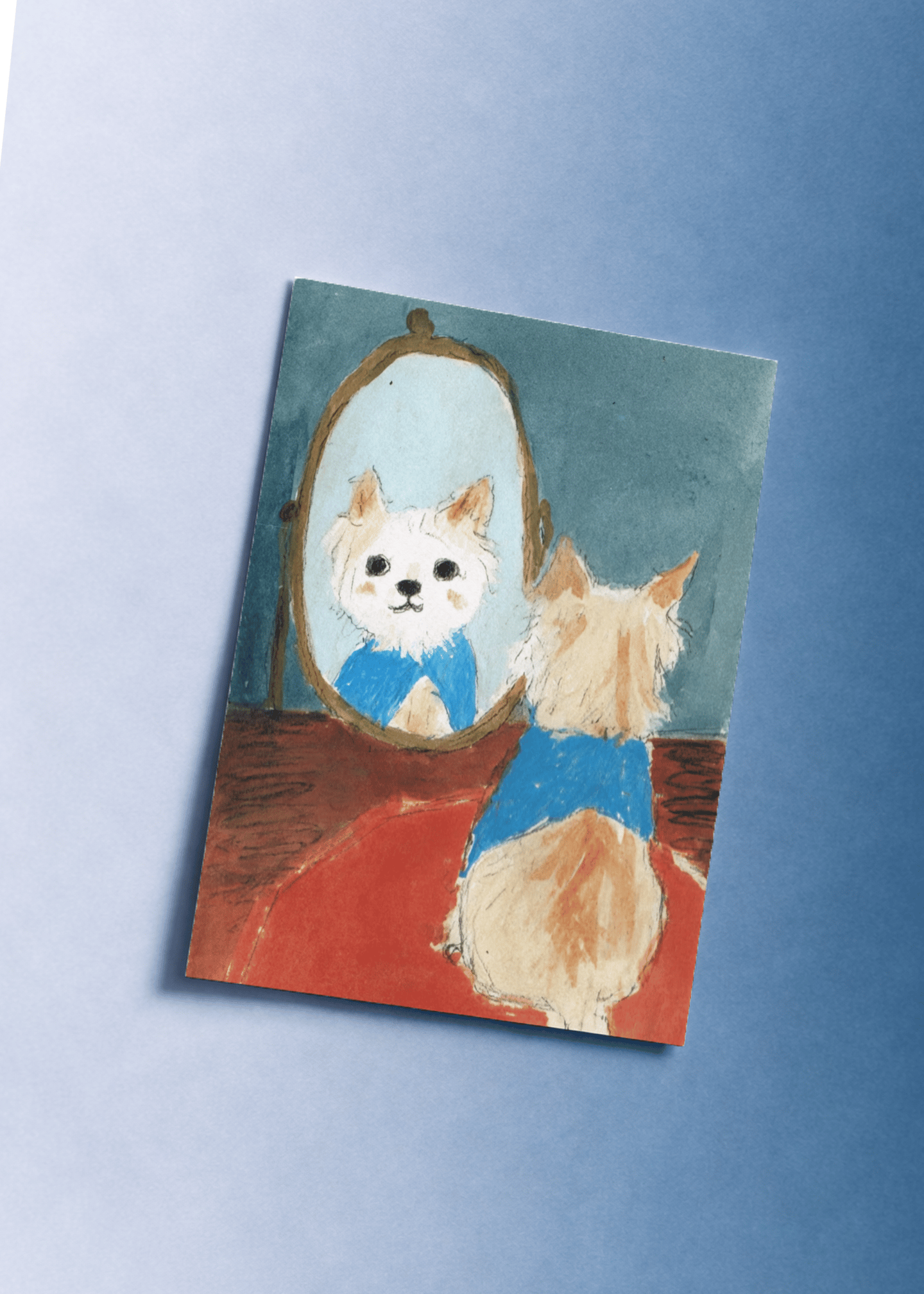 dog looking in mirror mockup 1
