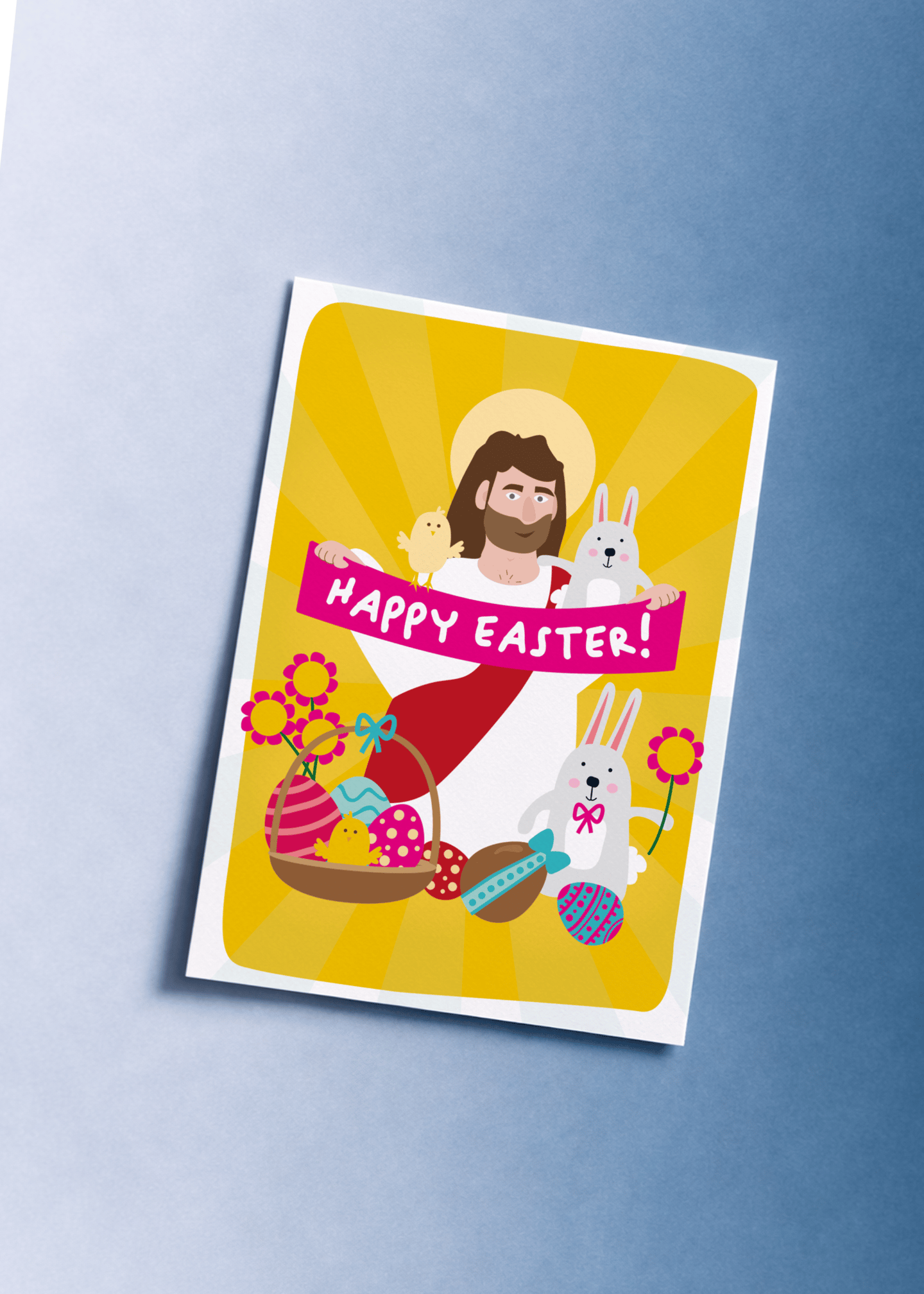 Joyful Easter Greetings Card mockup 1