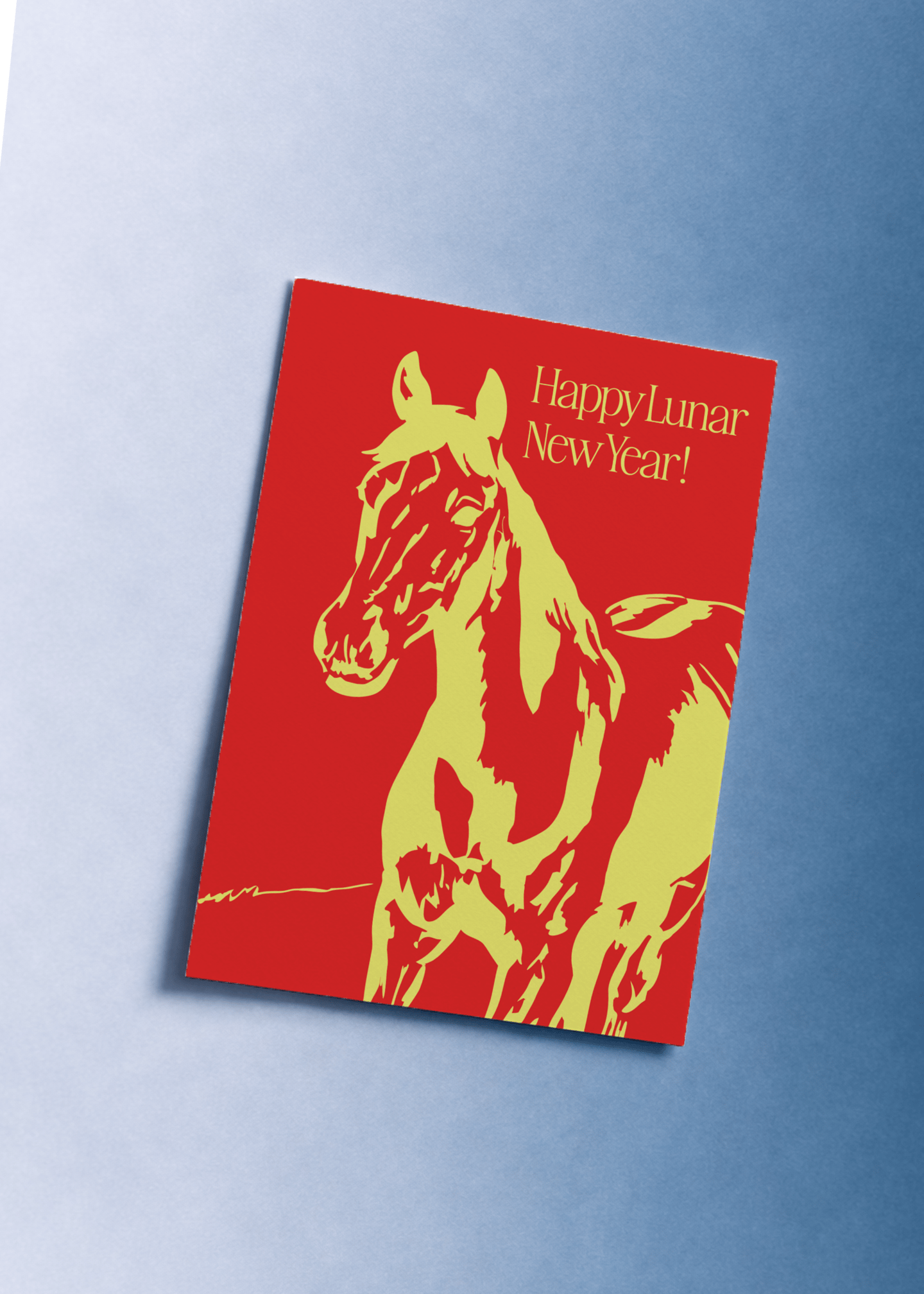 Lunar New Year Horse Card mockup 1