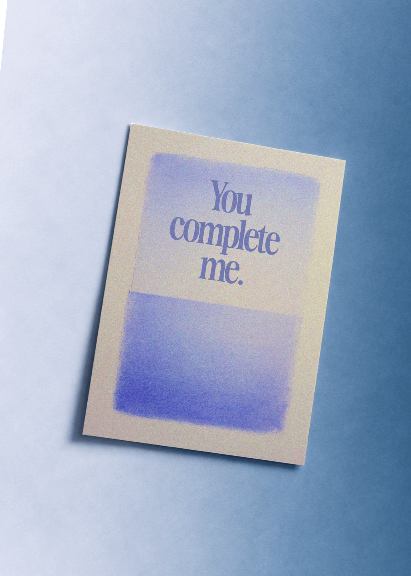 You Complete Me Card mockup 1