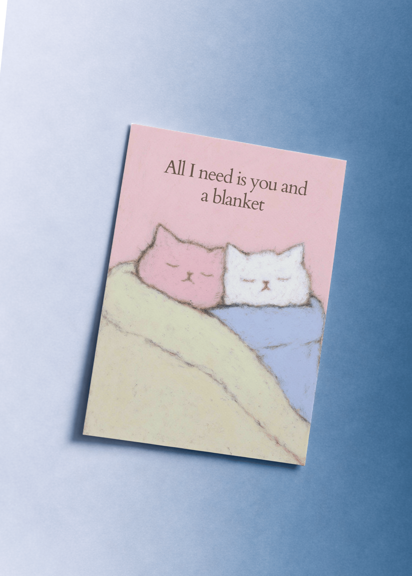 Cozy Love Cats Card mockup 1