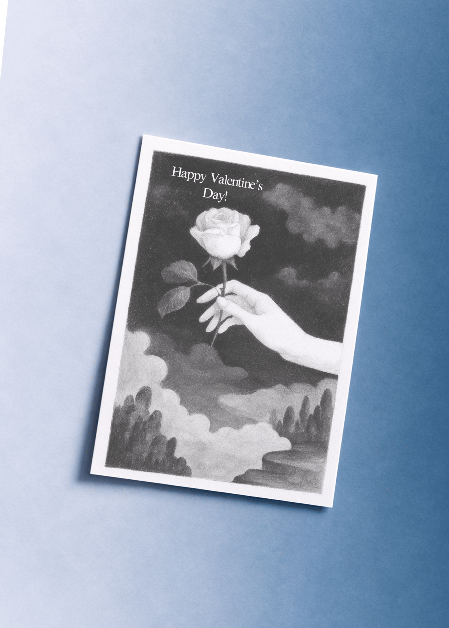Romantic Rose Valentine Card mockup 1
