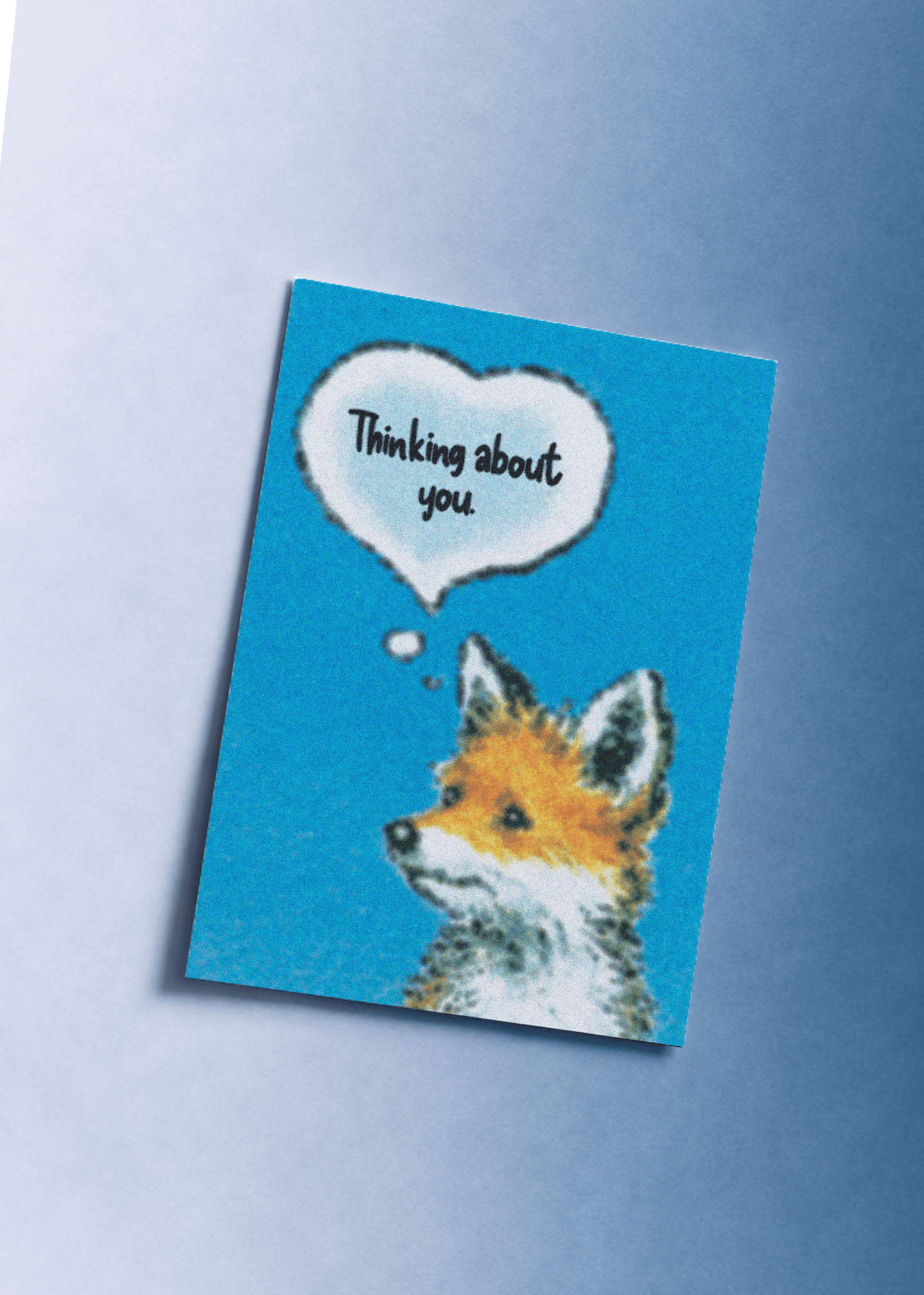 Thinking of You Fox Card mockup 1