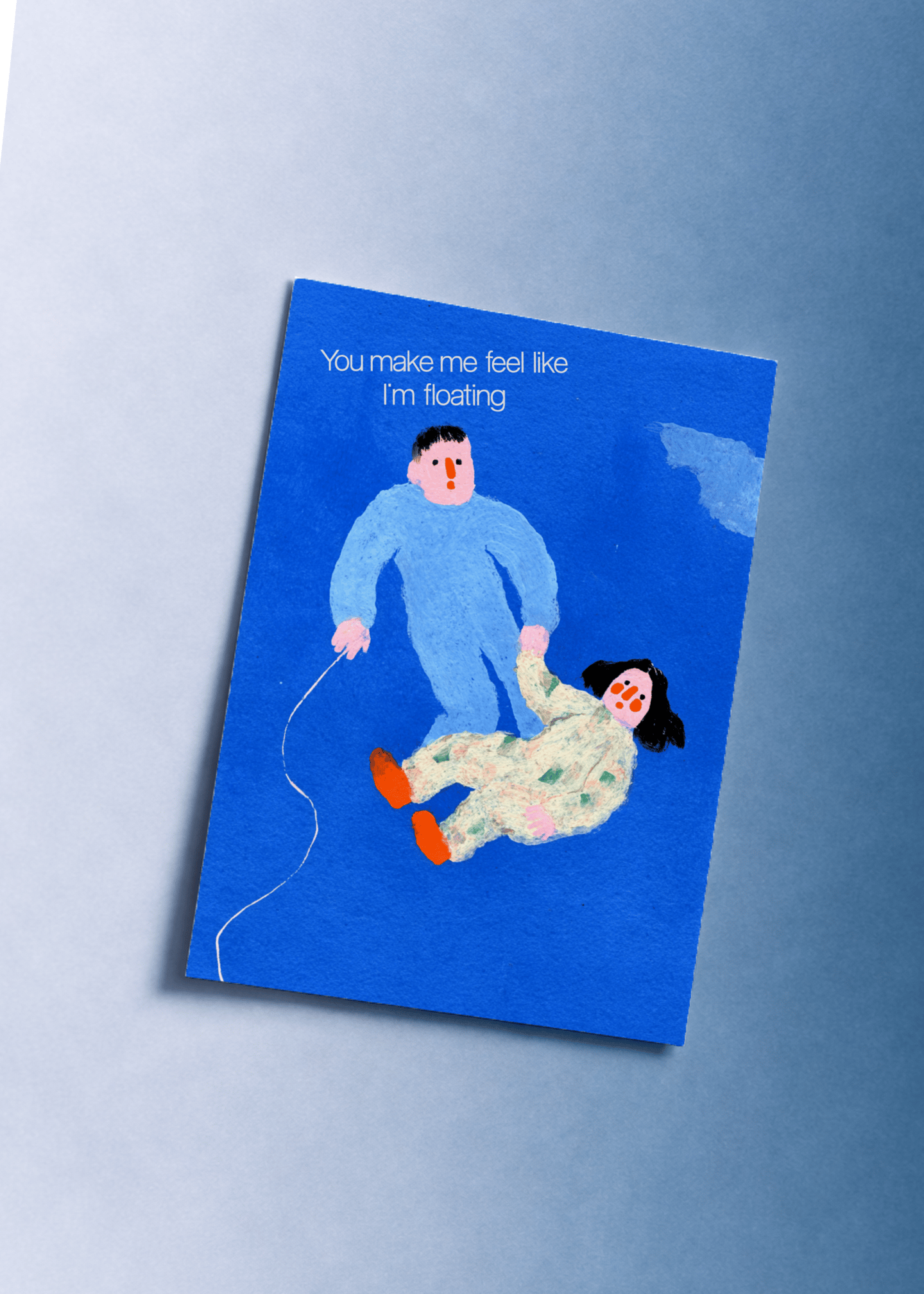 Floating Together Greeting Card mockup 1