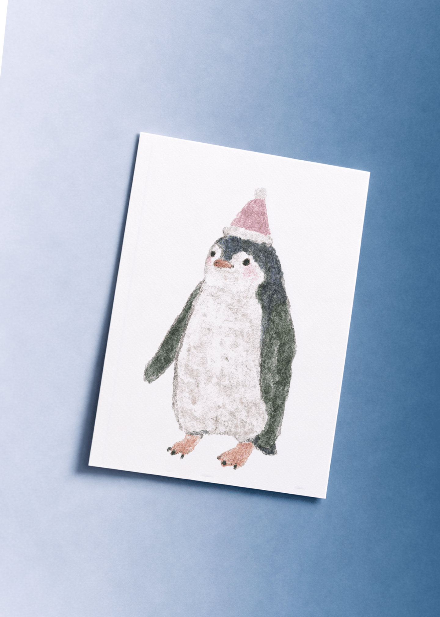 Festive Penguin Cheer Card mockup 1