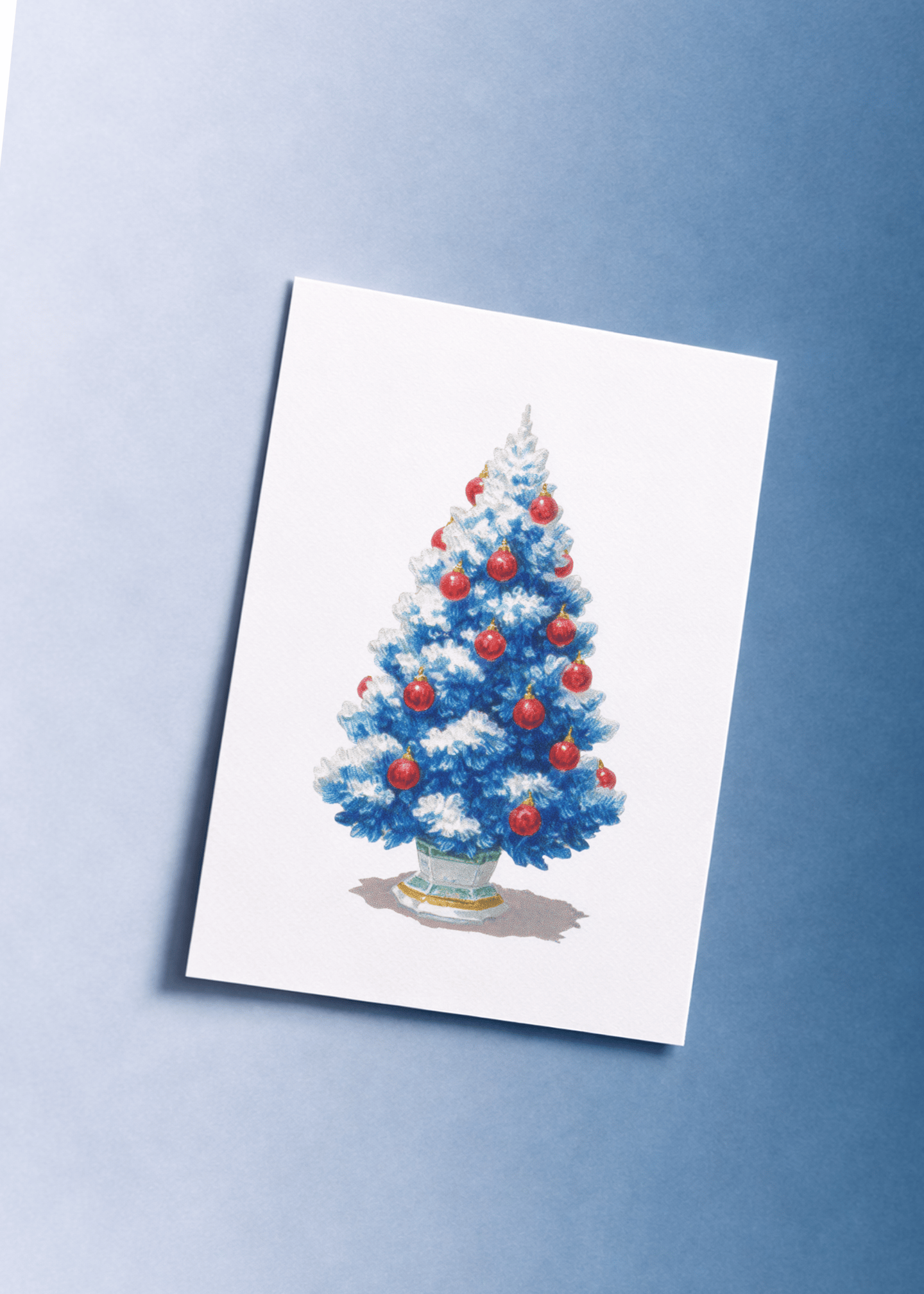 Sparkling Blue Christmas Tree mockup 1