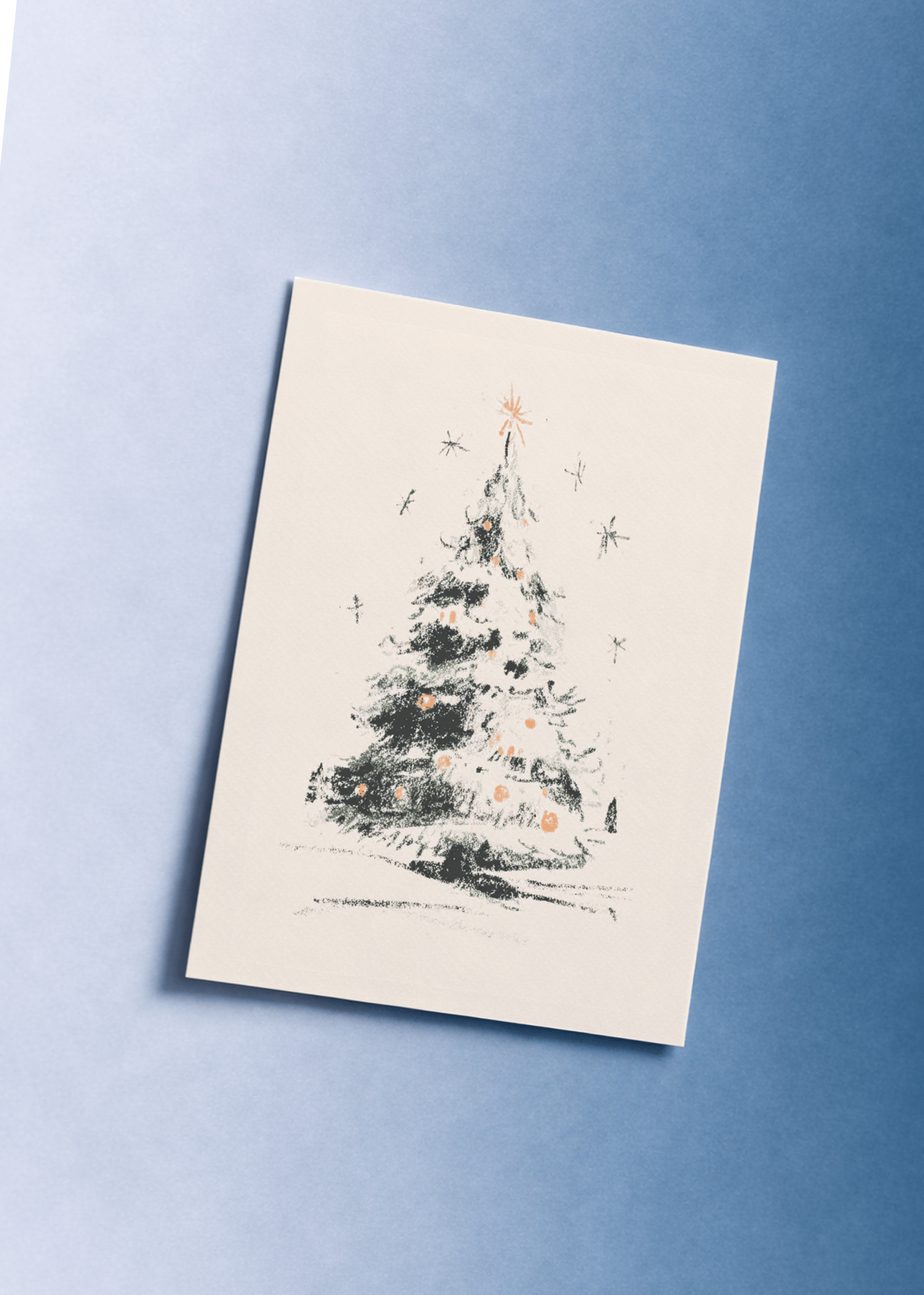 Charming Christmas Tree Card mockup 1
