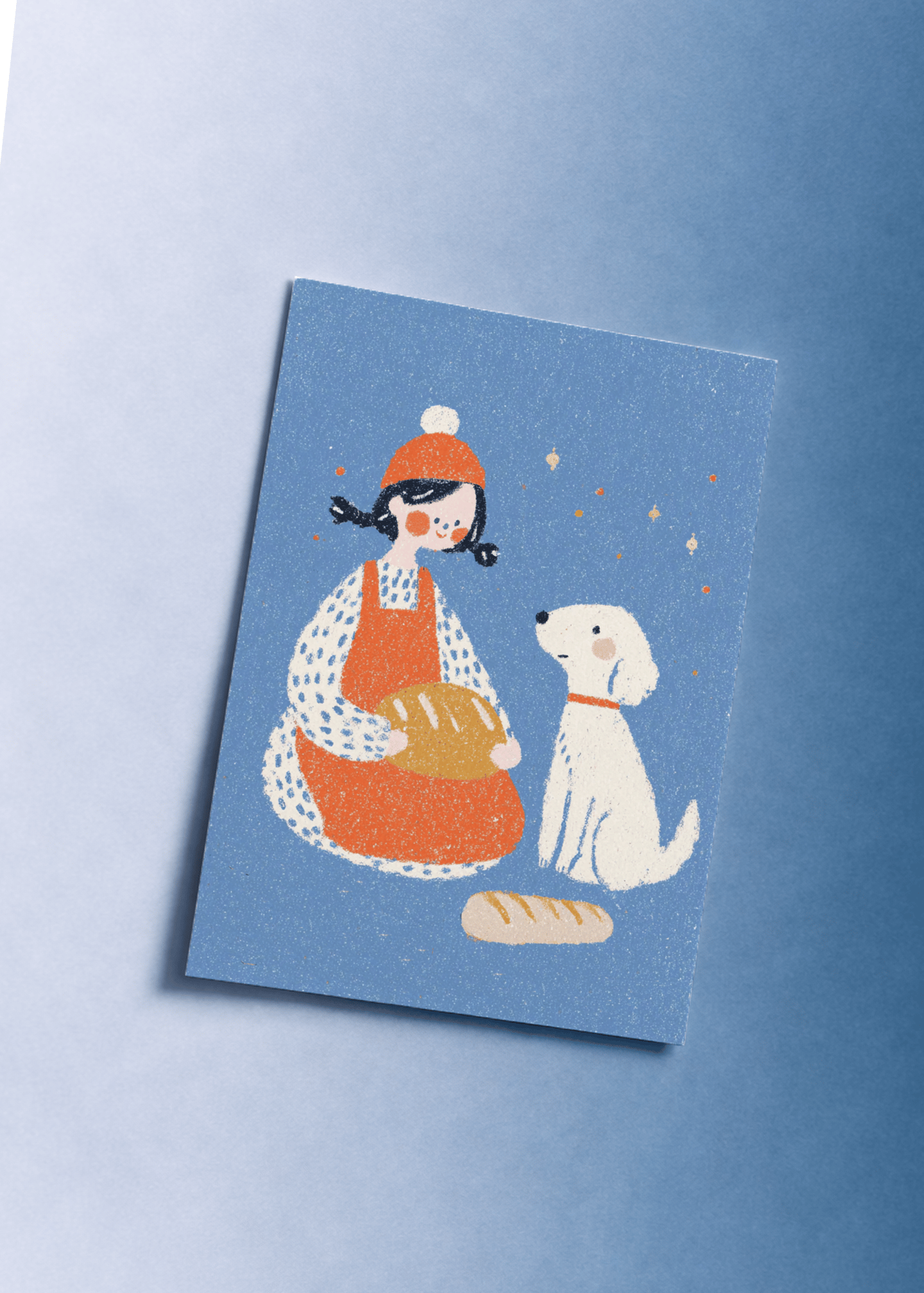 Warm Wishes with Bread and Furry Friend mockup 1