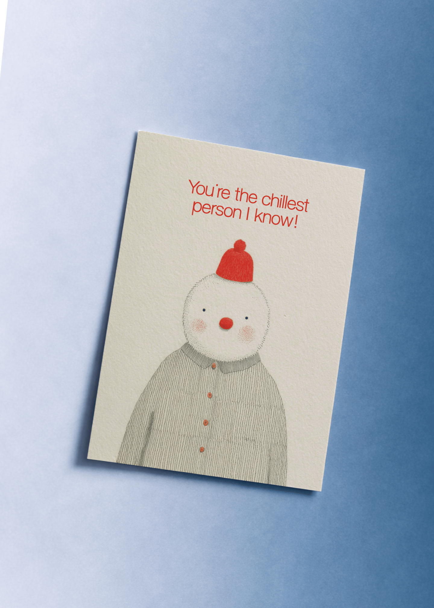 Chillest Snowman Greeting Card mockup 1