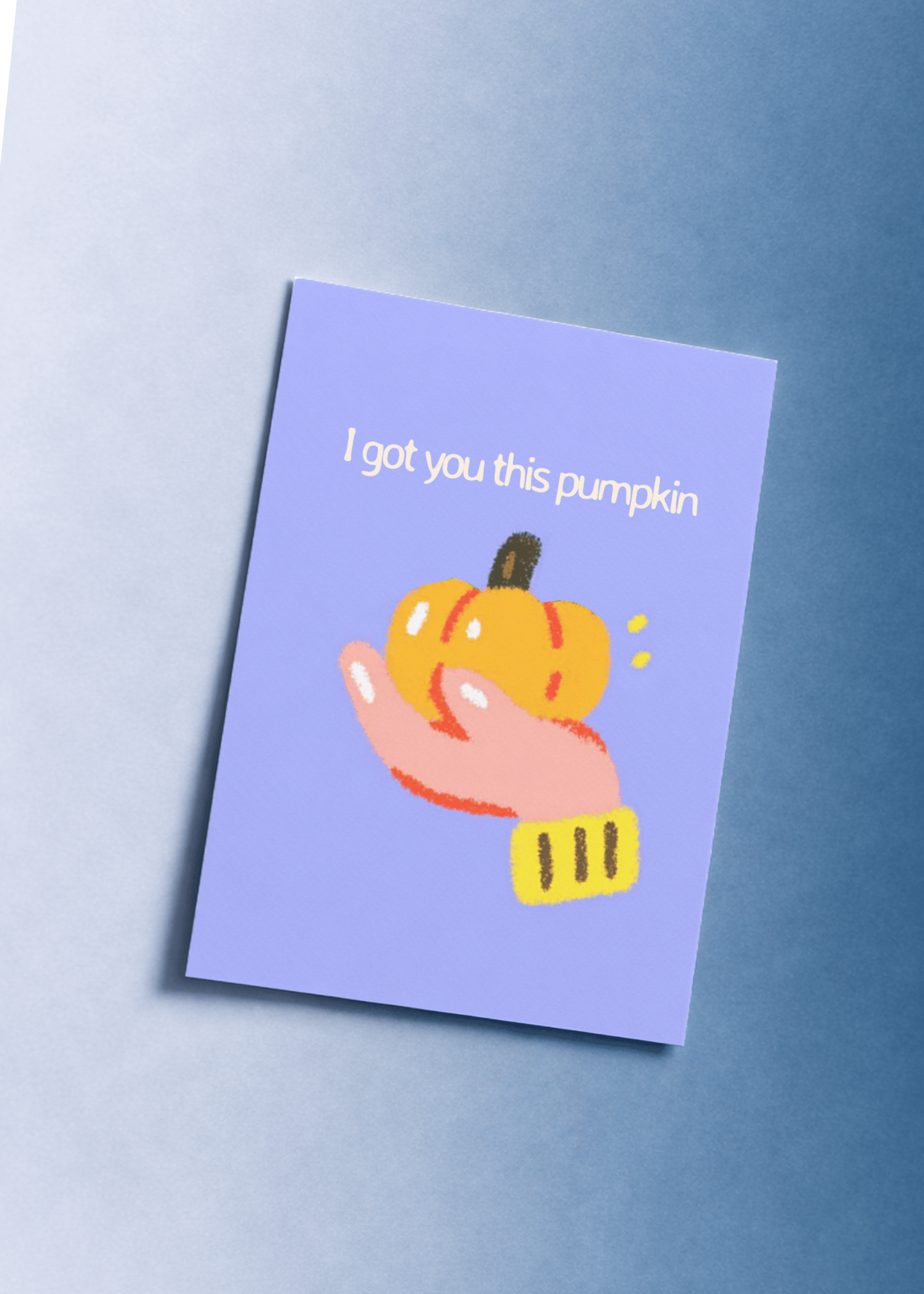Whimsical Pumpkin Surprise Card mockup 1