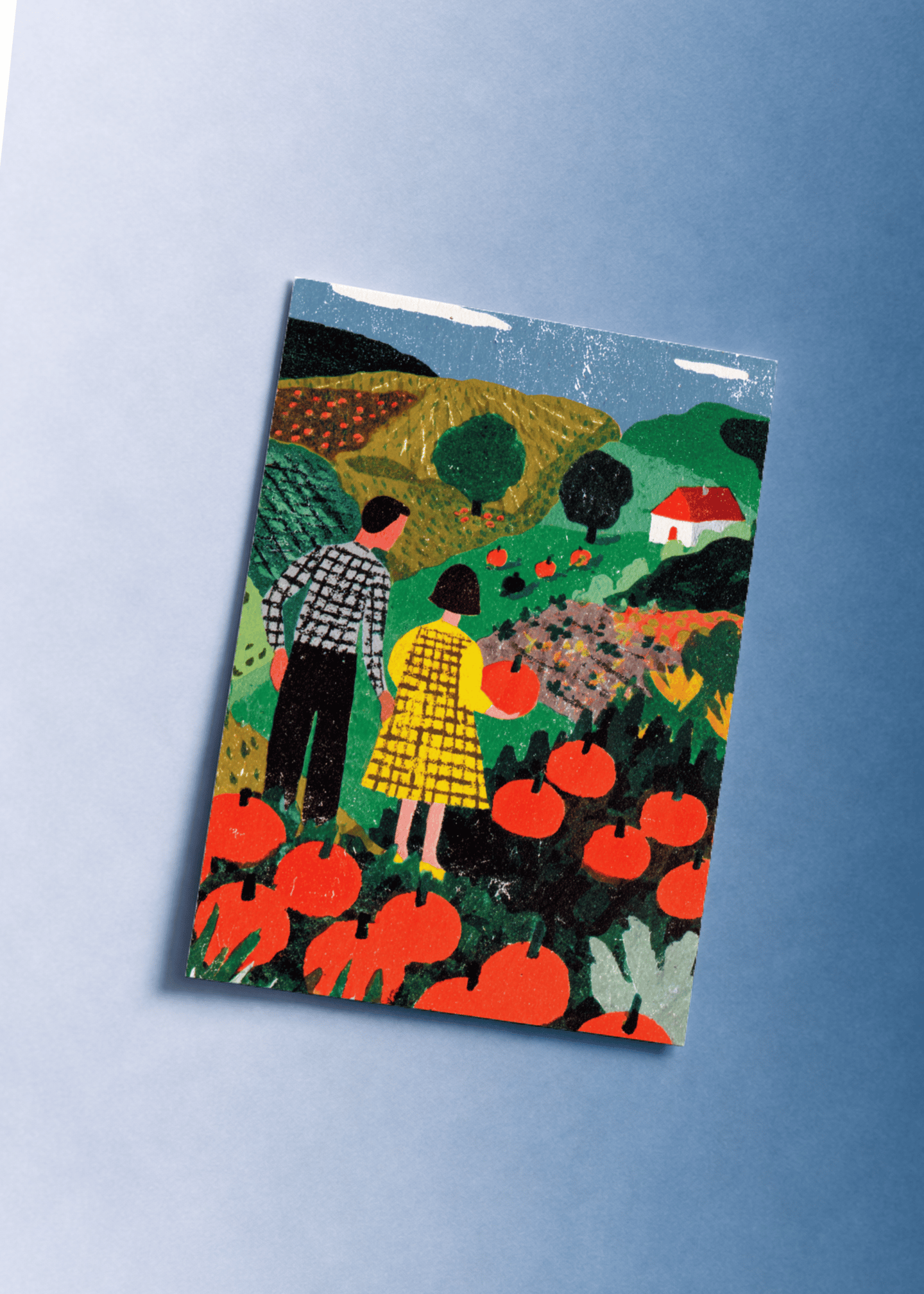 Whimsical Pumpkin Harvest Scene mockup 1