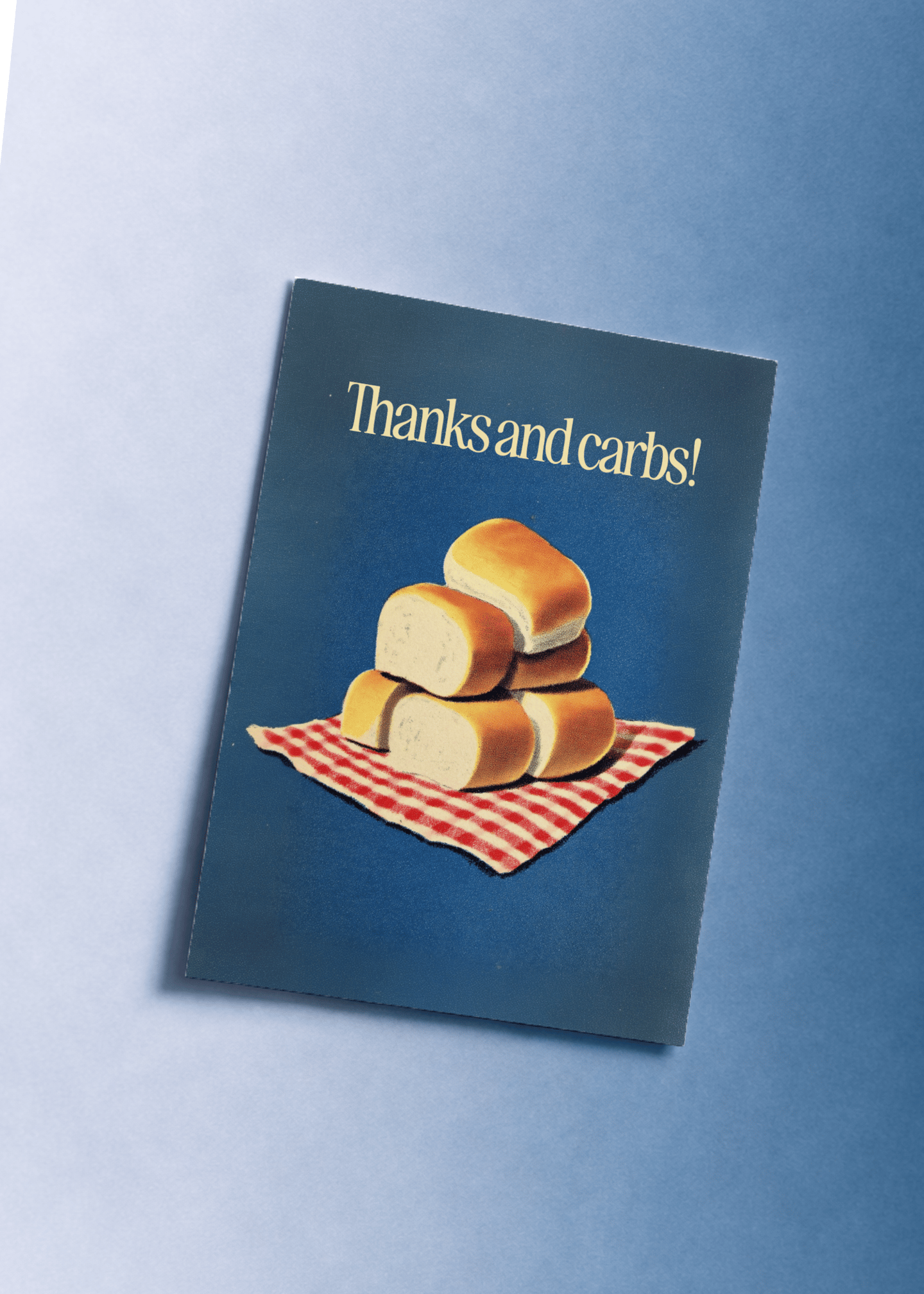 Thanks and Carbs Humor Card mockup 1