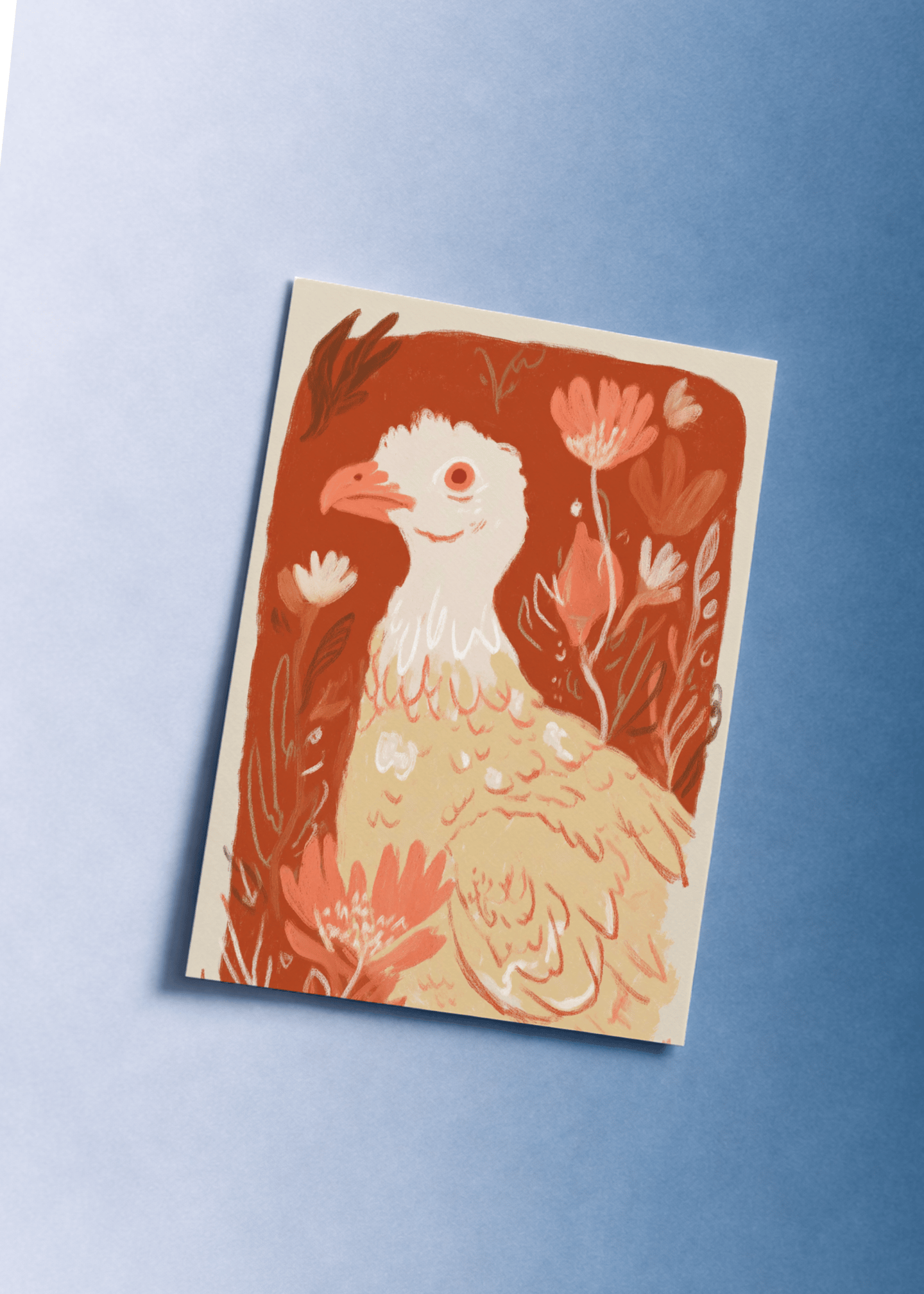 Whimsical Turkey Greeting Card mockup 1