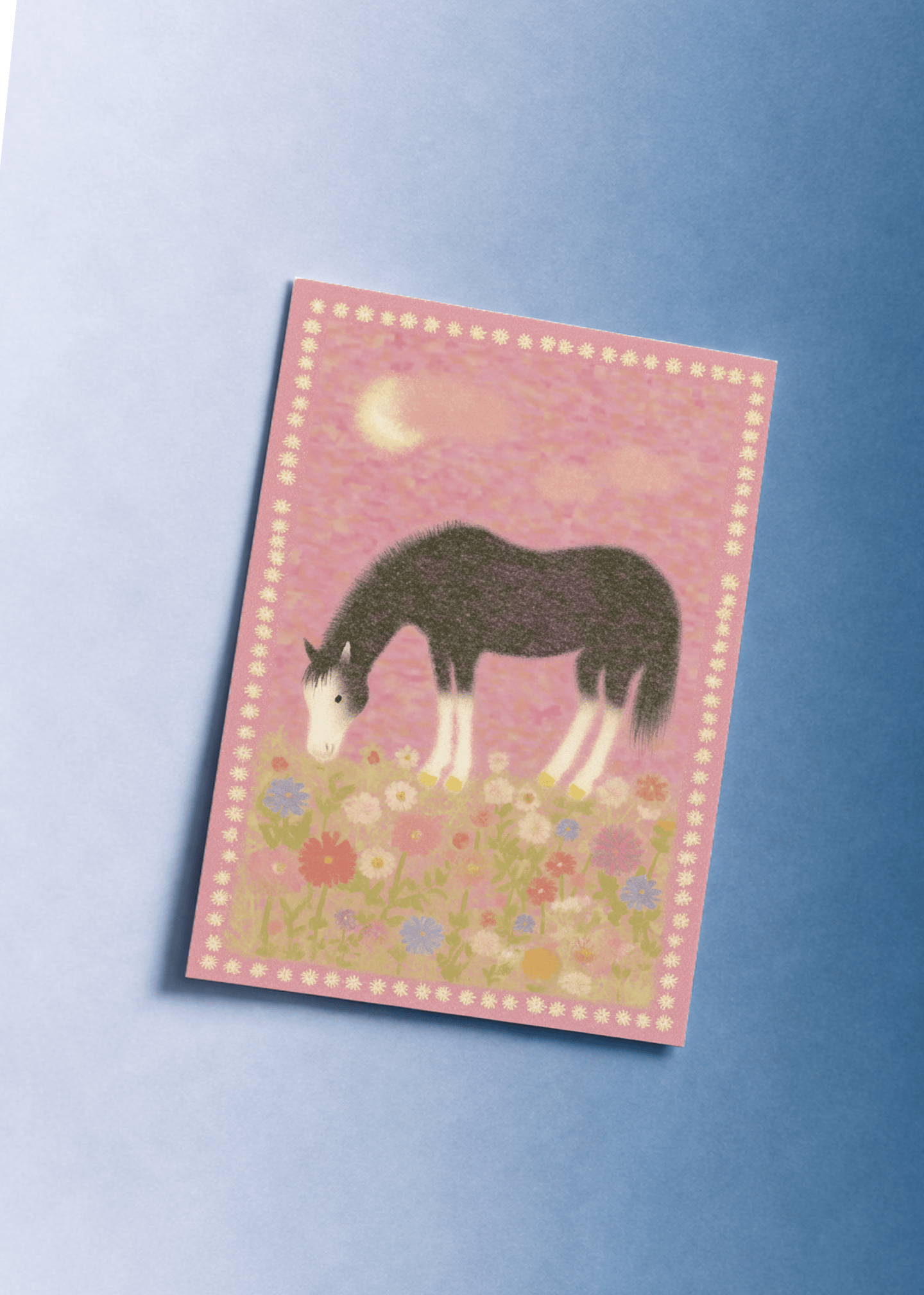 Pastel Horse Floral Serenity mockup 1