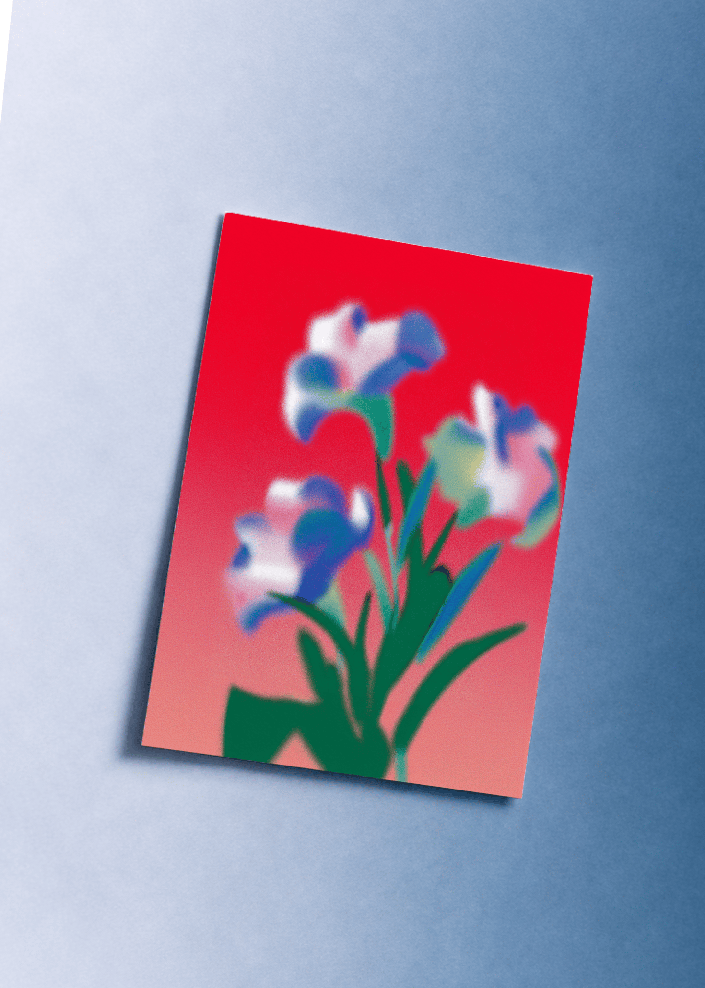 Bold Blossoms: Vibrant Floral Card mockup 1