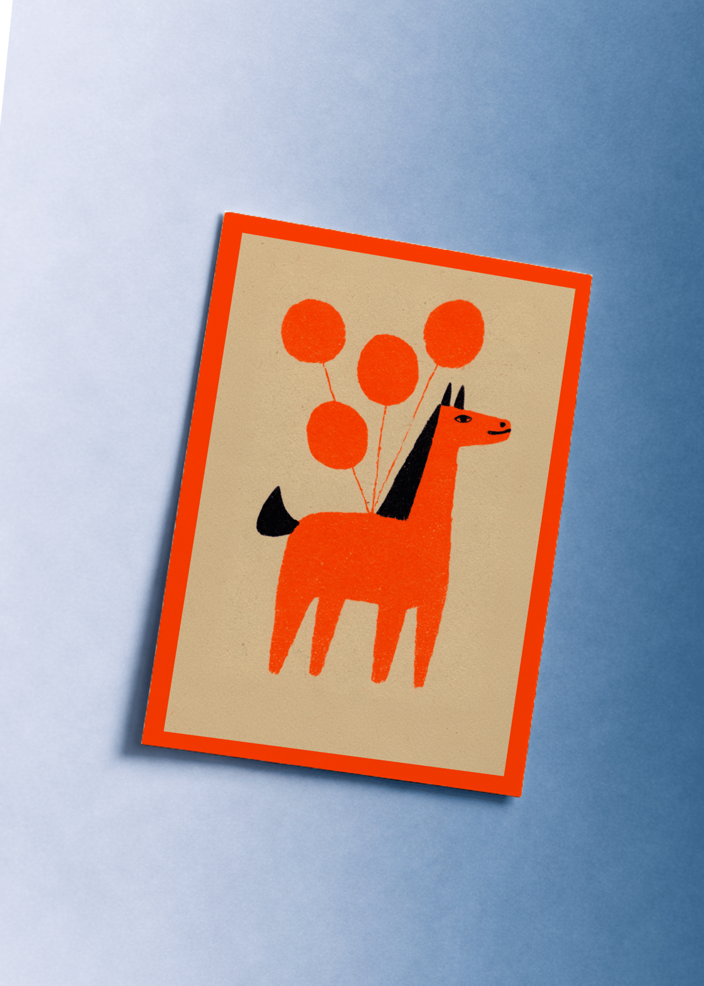 Colorful Balloon Pony Card mockup 1