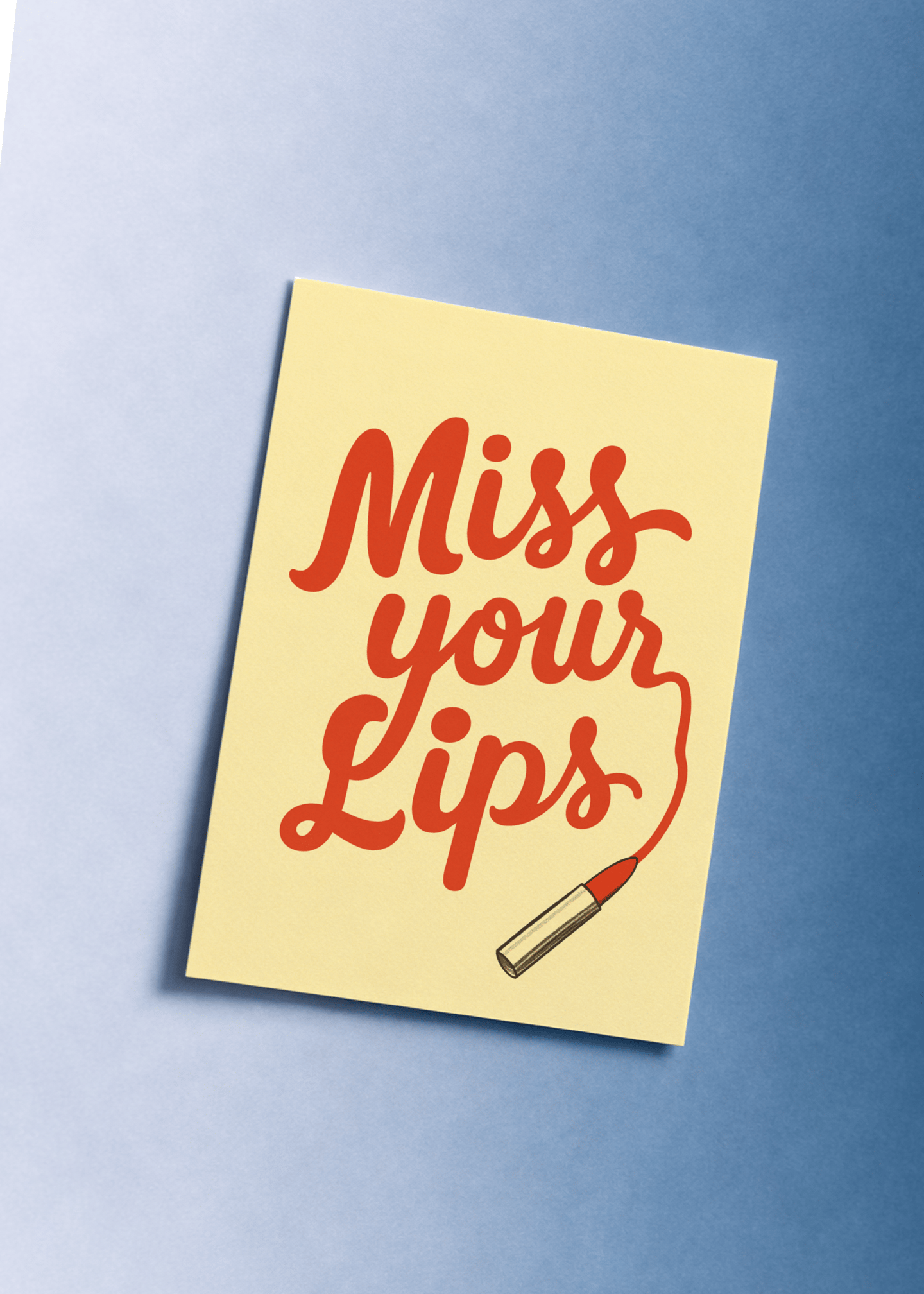 Miss Your Lips Card mockup 1