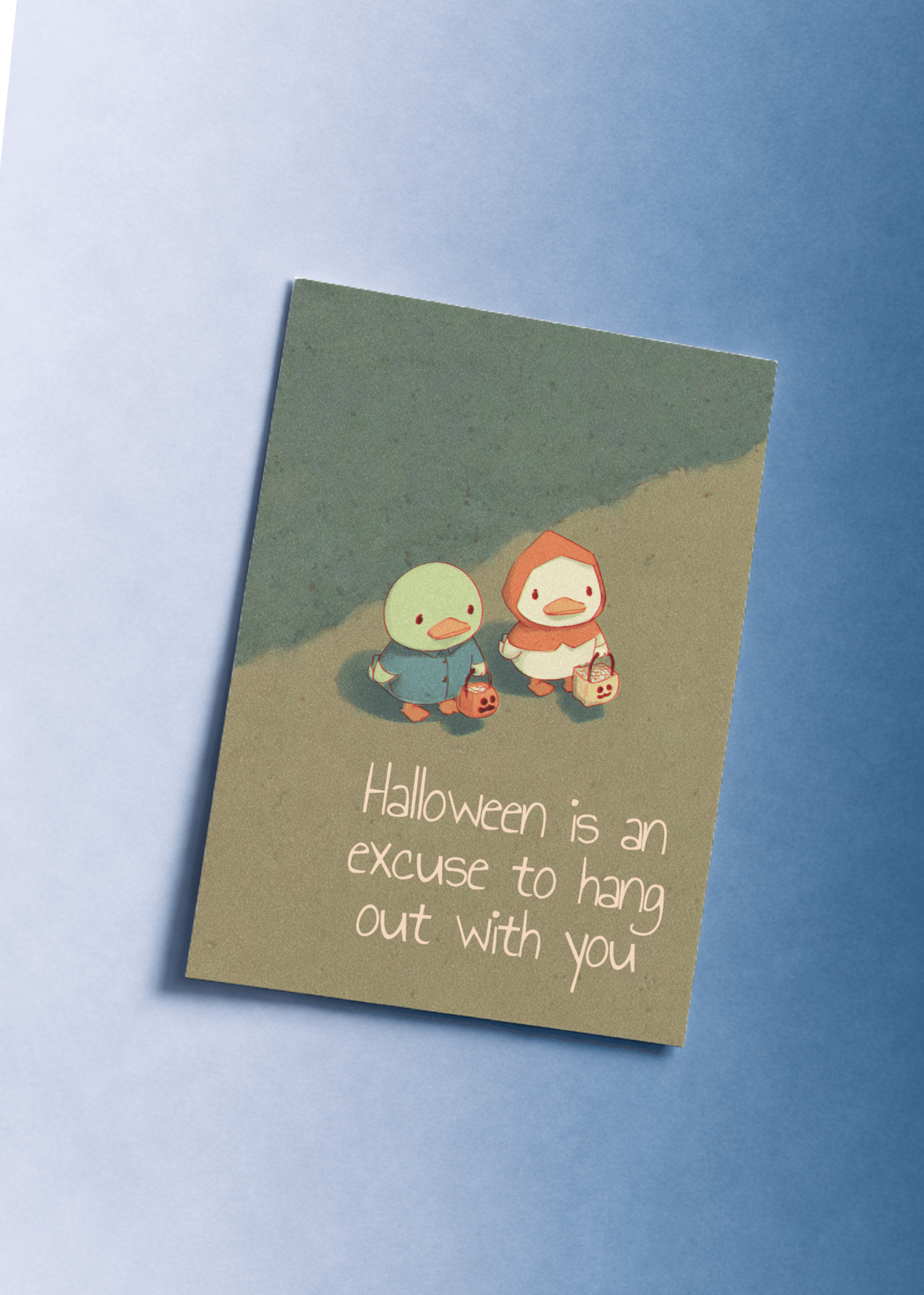 Cute Halloween Hangout Card mockup 1