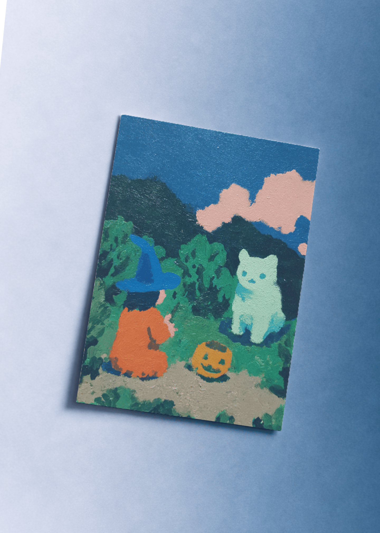 Enchanting Witch and Ghostly Cat mockup 1