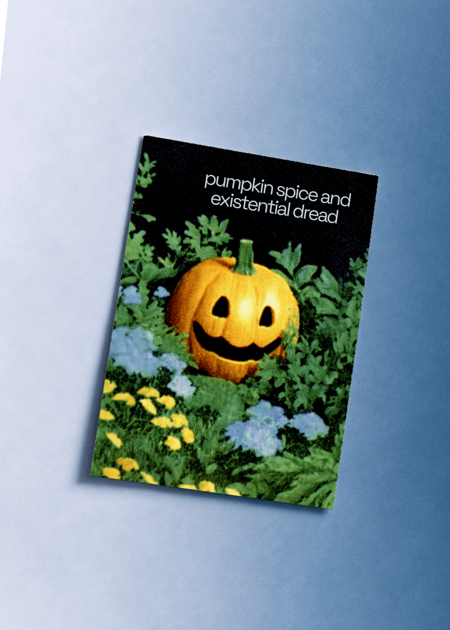 Pumpkin Spice & Humor Greeting mockup 1