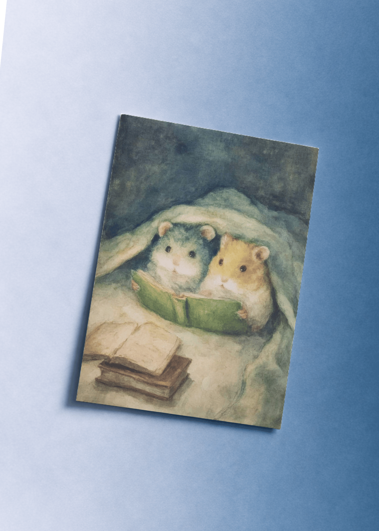 Cozy Hamsters Reading Delight mockup 1