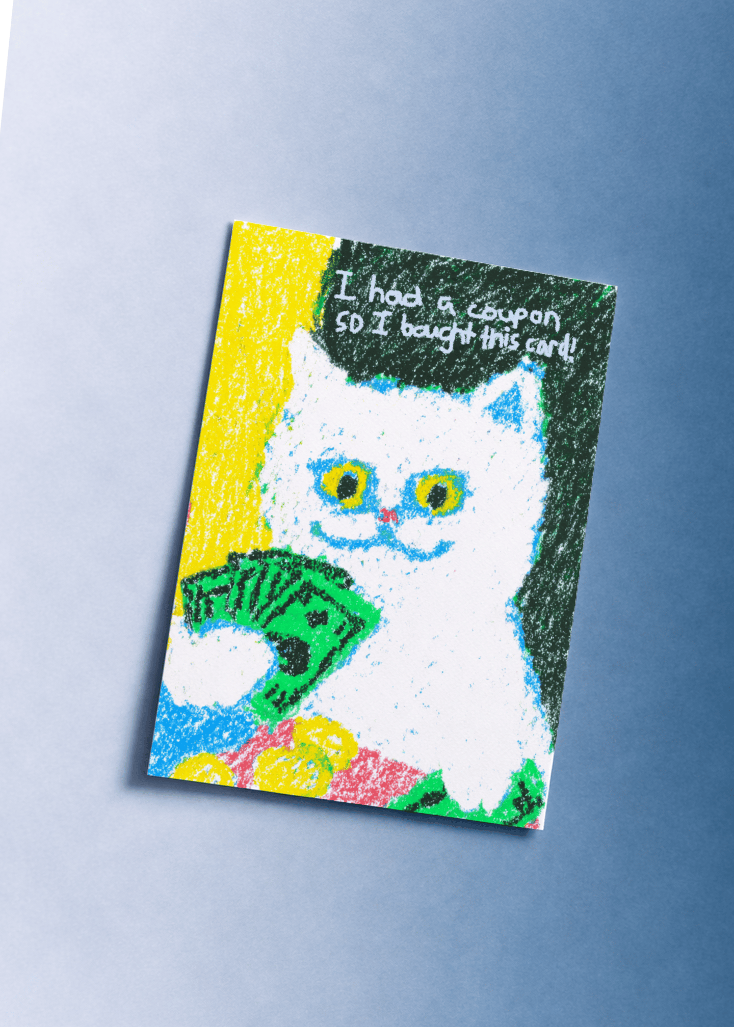 Coupon Cat Funny Card mockup 1