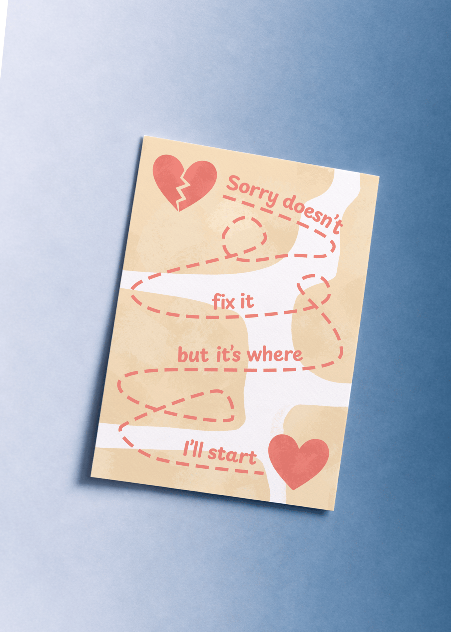 Sorry Is Just the Start Card mockup 1