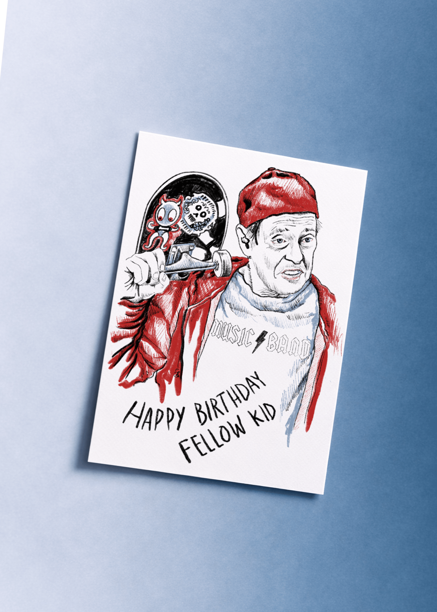 Happy Birthday Fellow Kid Card mockup 1