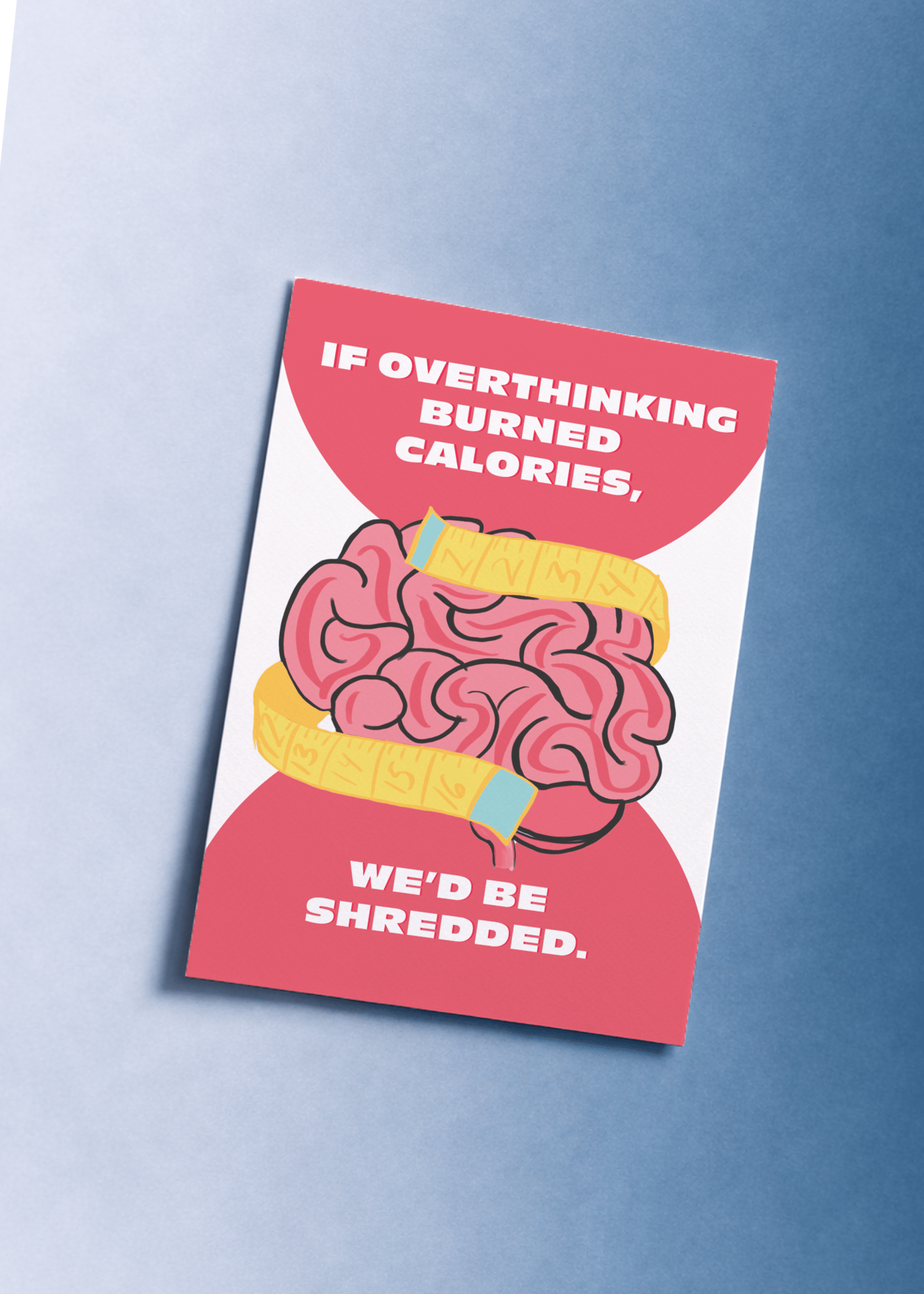 Overthinking Shredded Brain Card mockup 1