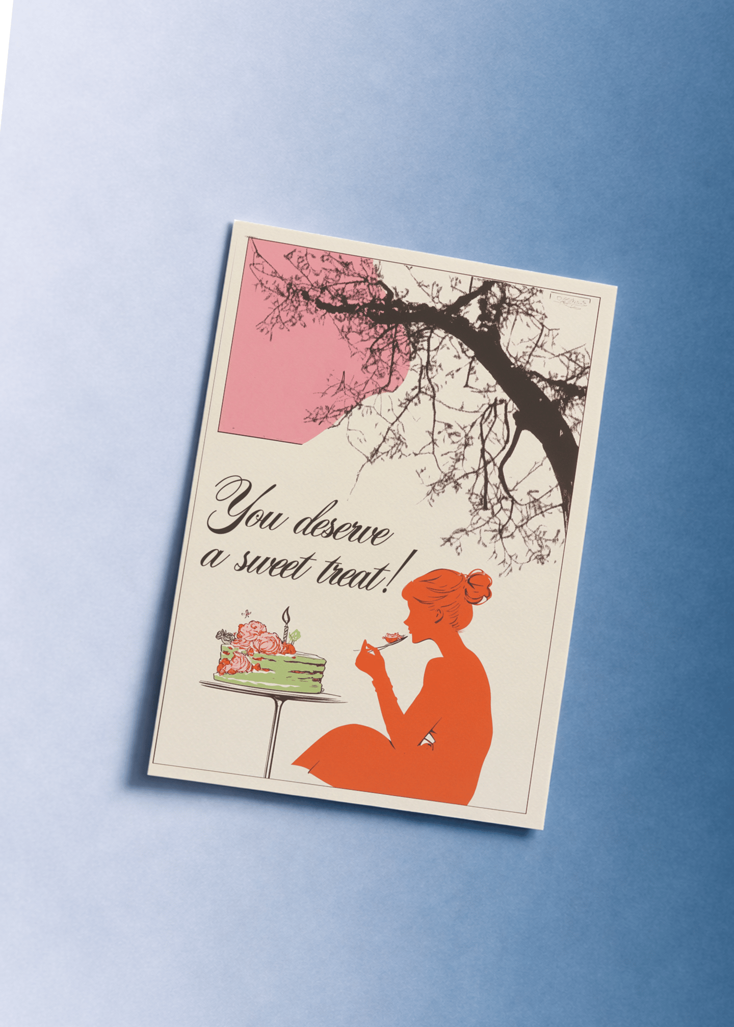 You Deserve a Sweet Treat Birthday Card mockup 1