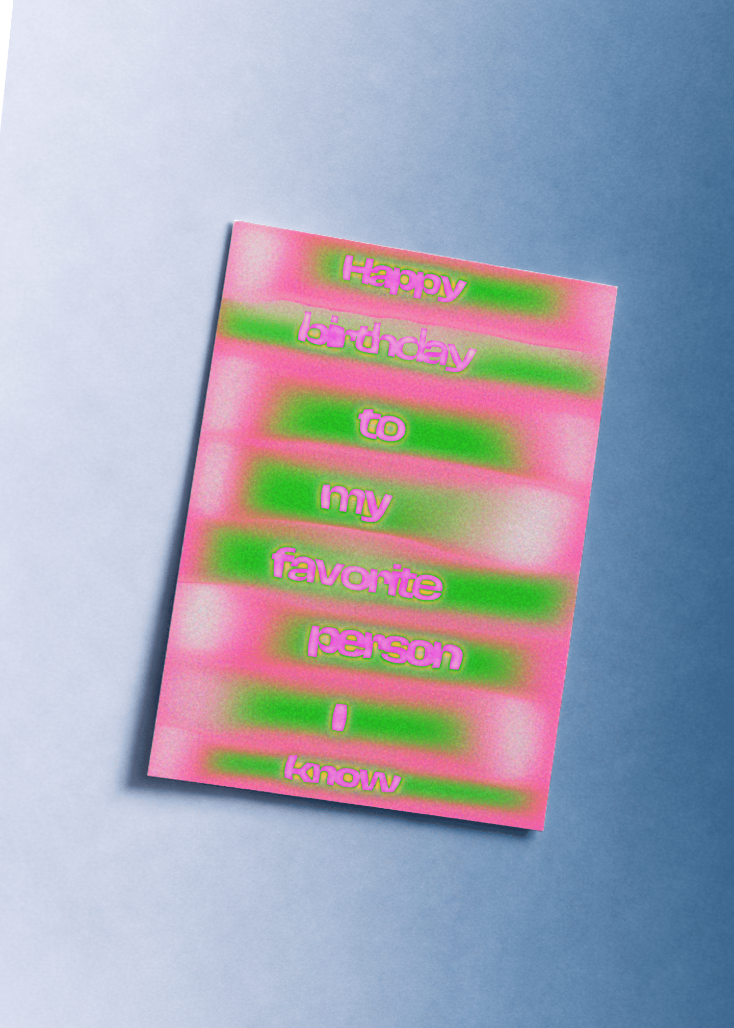 Favorite Person I Know Birthday Card mockup 1