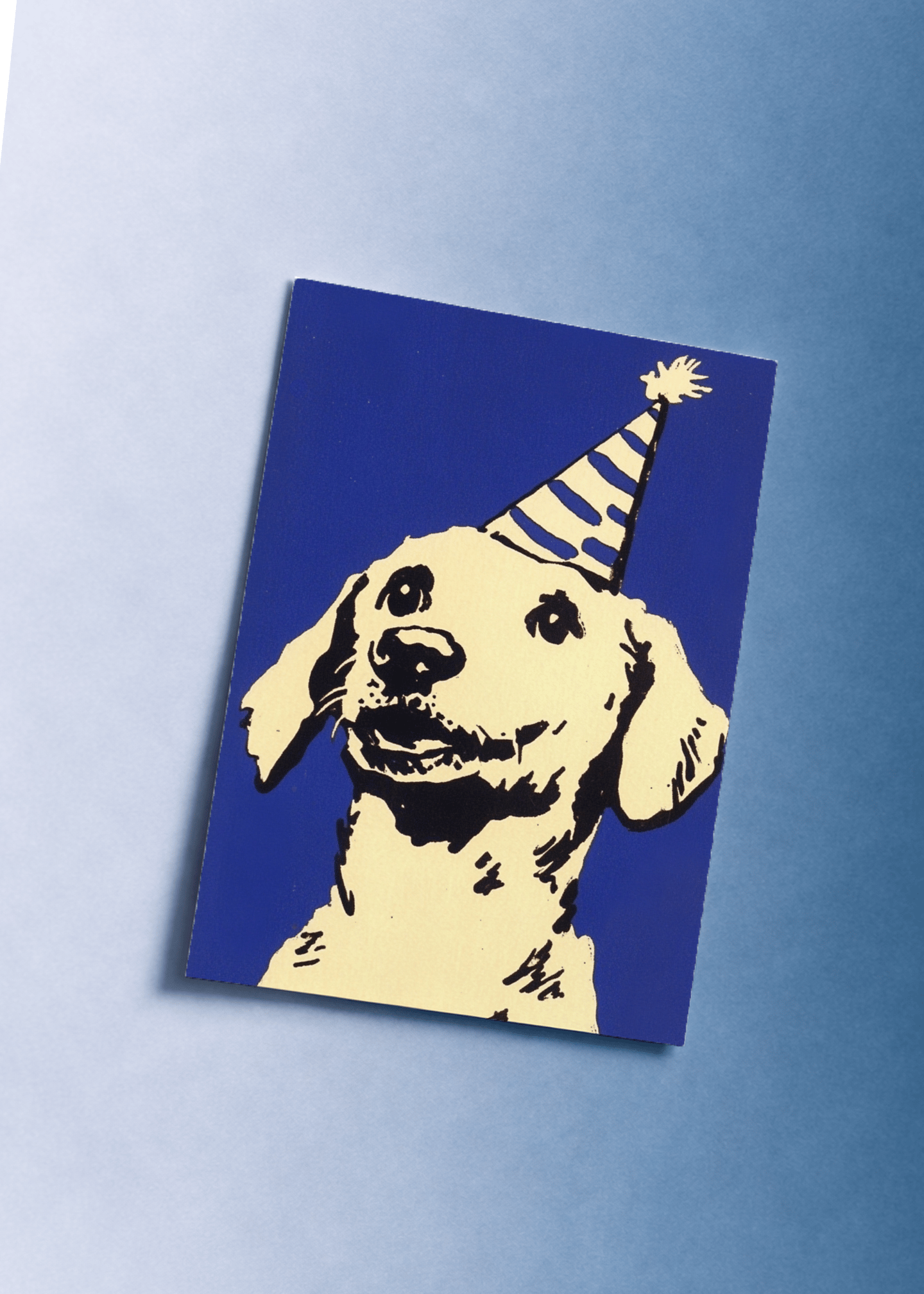 Party Hat Dog Birthday Card mockup 1