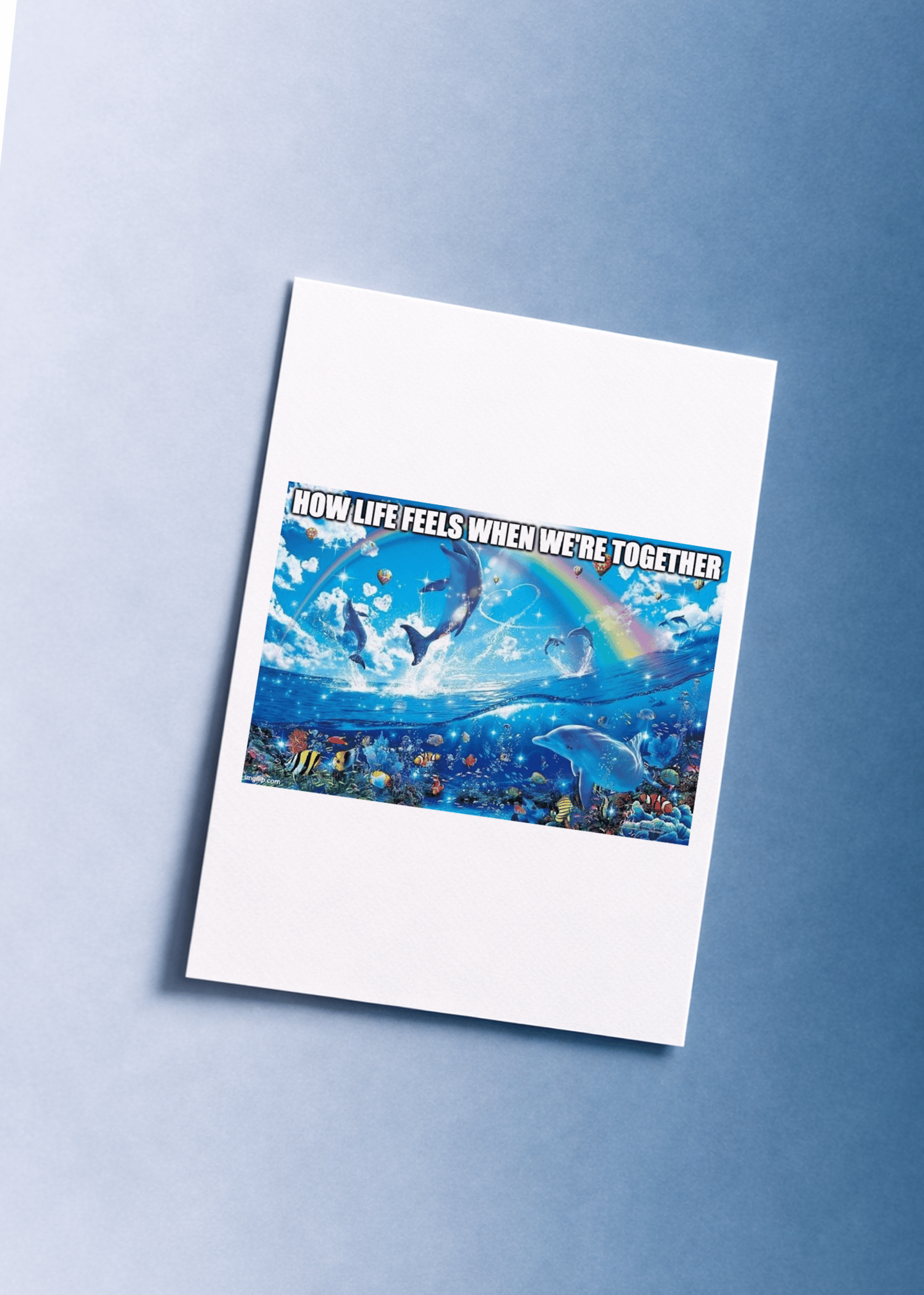 How Life Feels With You Card mockup 1