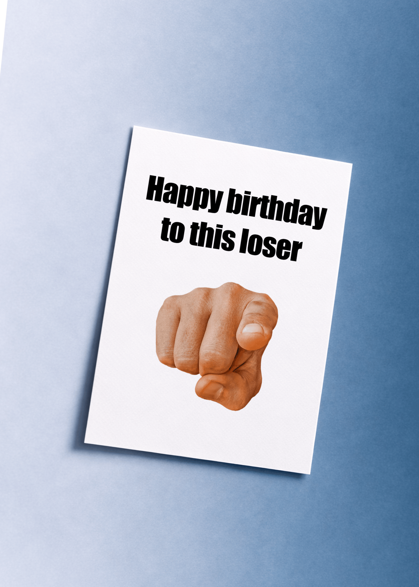Happy Birthday Loser Card mockup 1